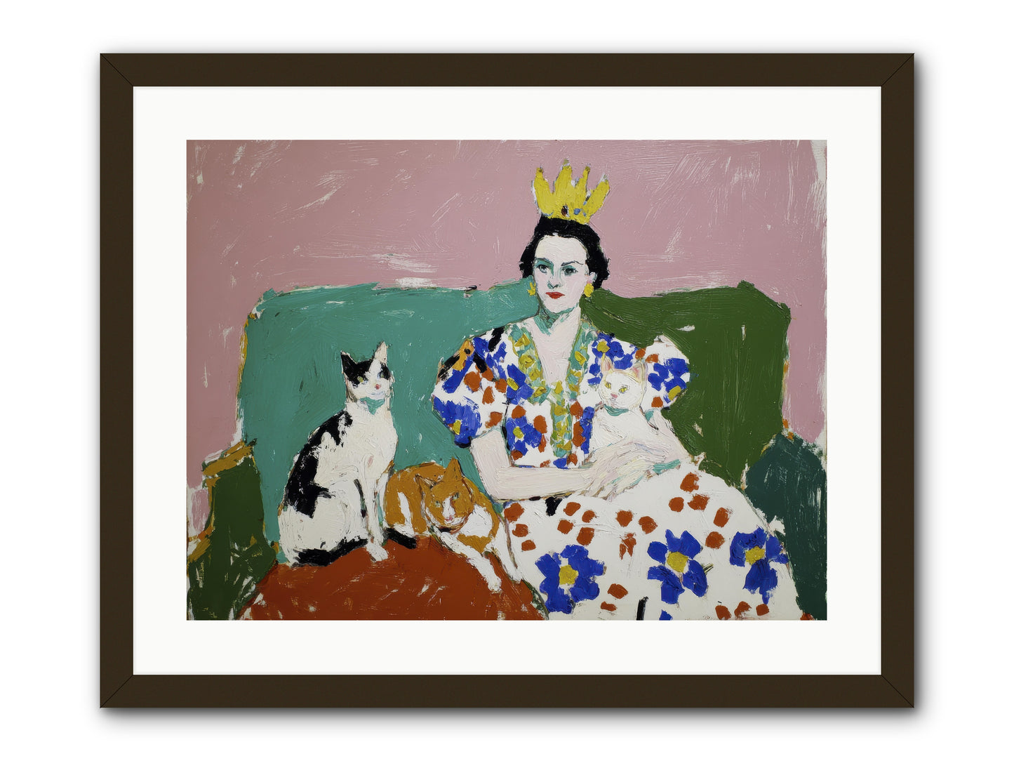 She Never Sat Alone -- Framed Print - Black 24x18