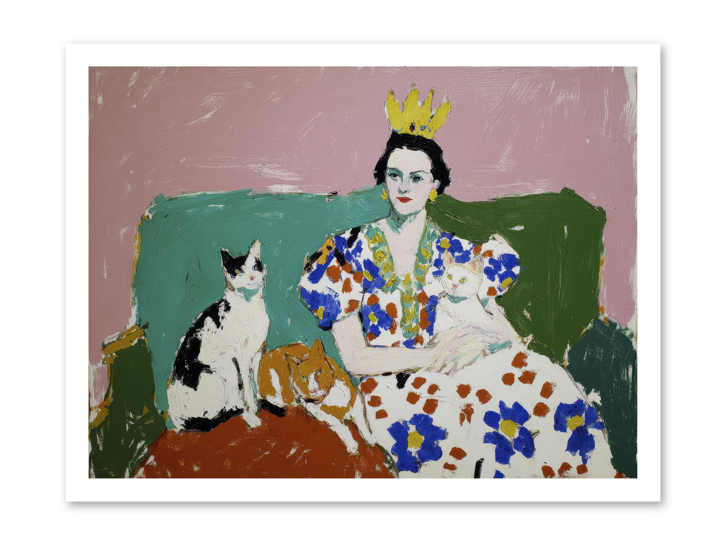 She Never Sat Alone -- Paper Print 24x18