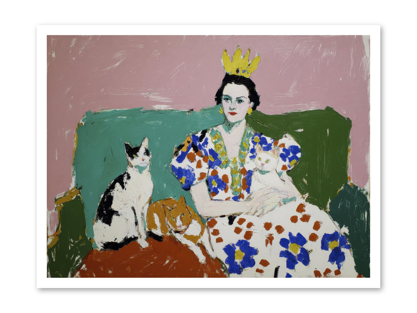 She Never Sat Alone -- Loose Canvas Print 32x24