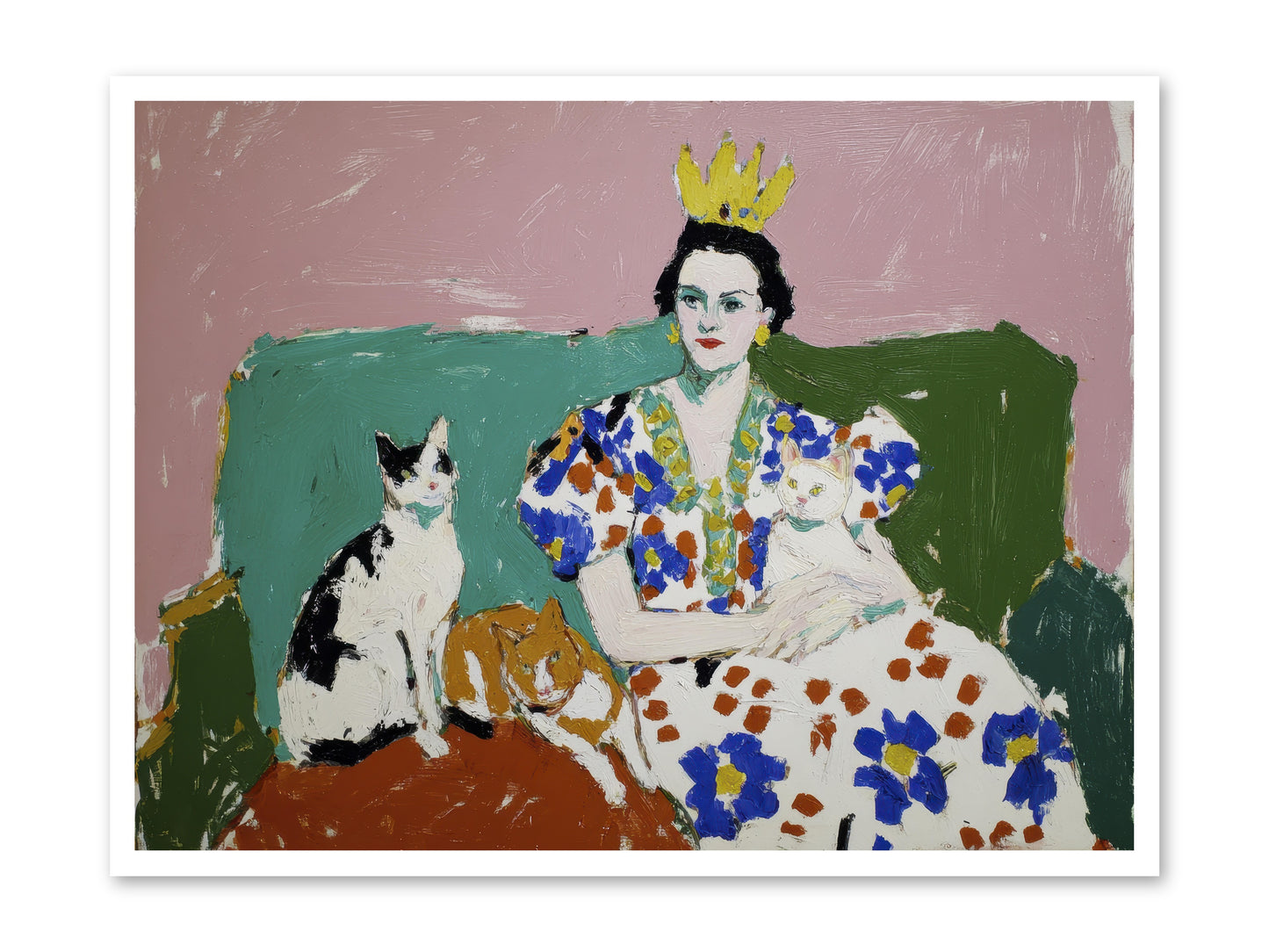She Never Sat Alone -- Paper Print 40x30