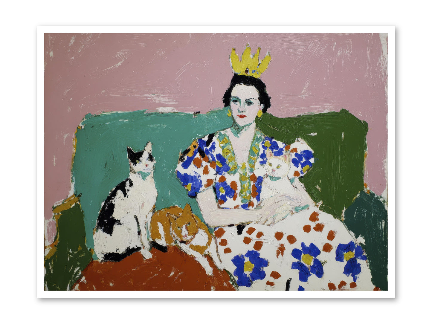 She Never Sat Alone -- Paper Print 48x36