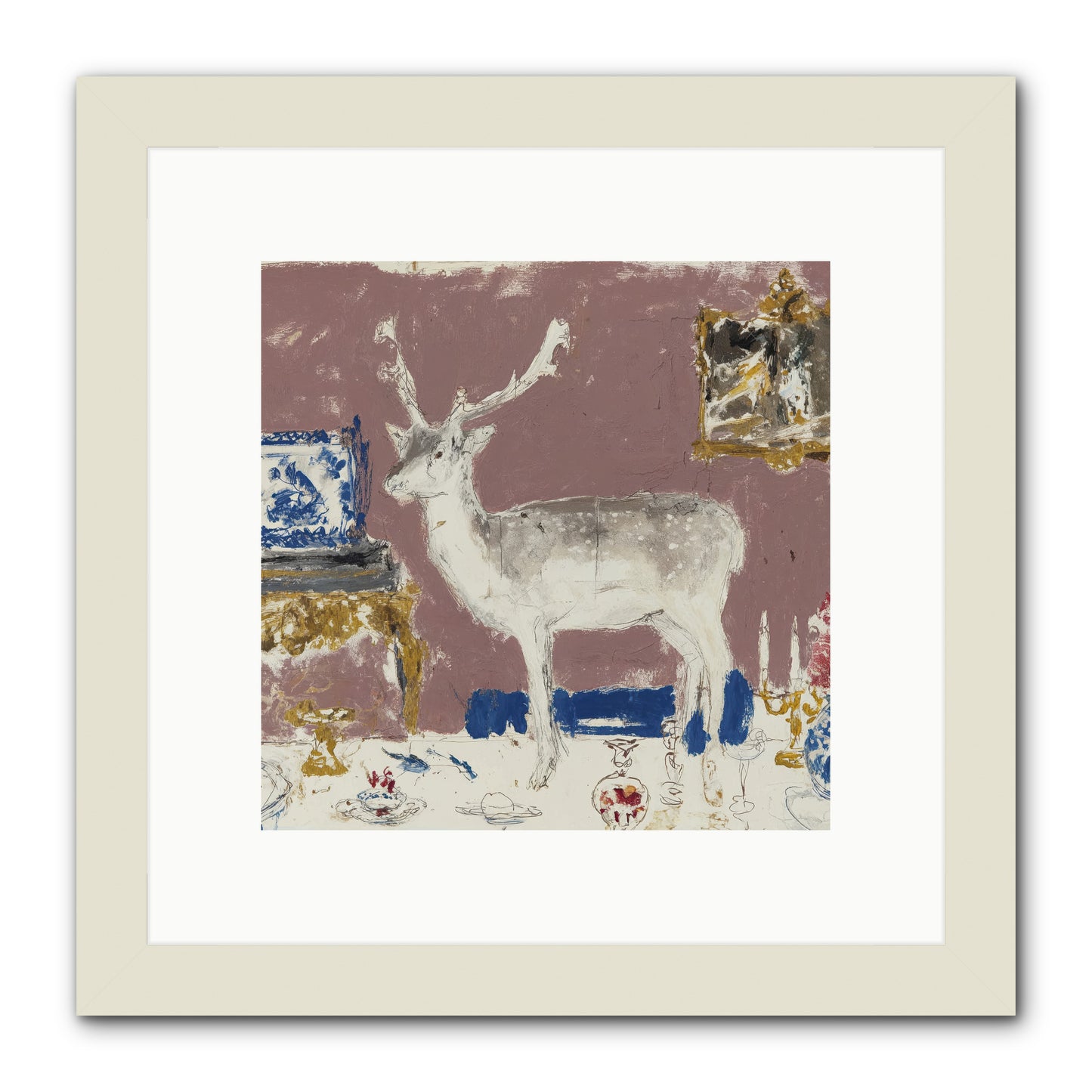 She Pours for Whoever Shows Up -- Framed Print - White 10x10