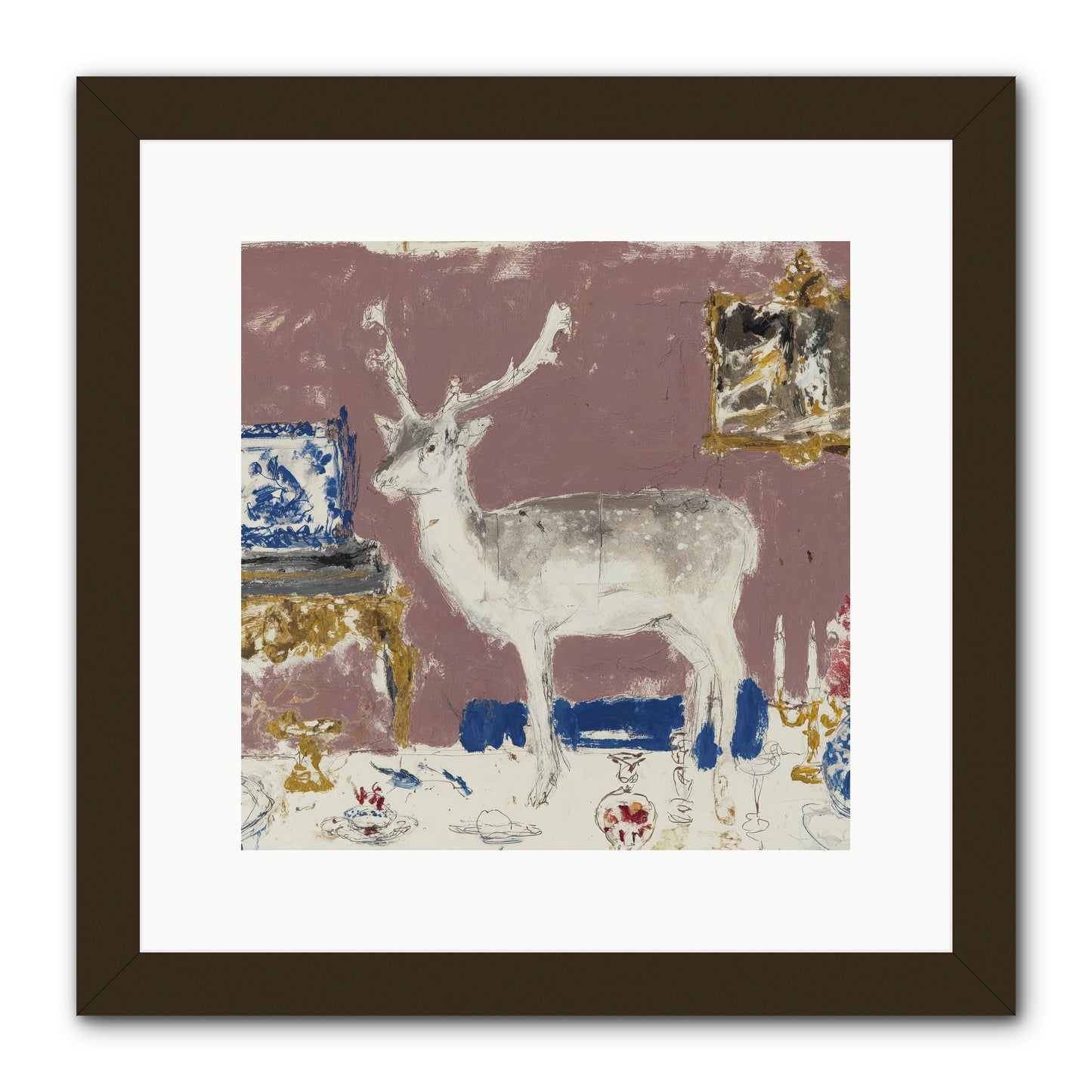 She Pours for Whoever Shows Up -- Framed Print - Black 12x12