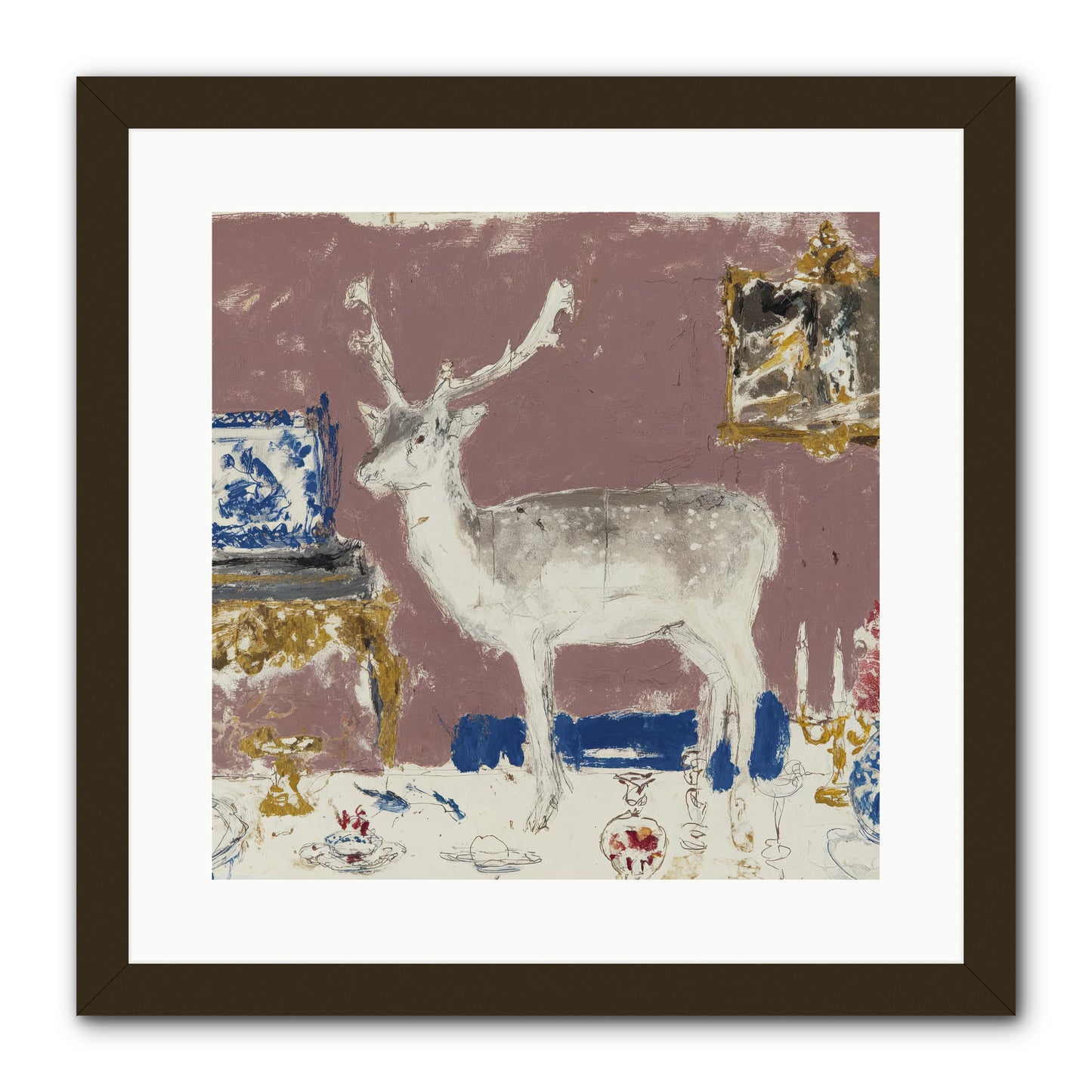 She Pours for Whoever Shows Up -- Framed Print - Black 16x16