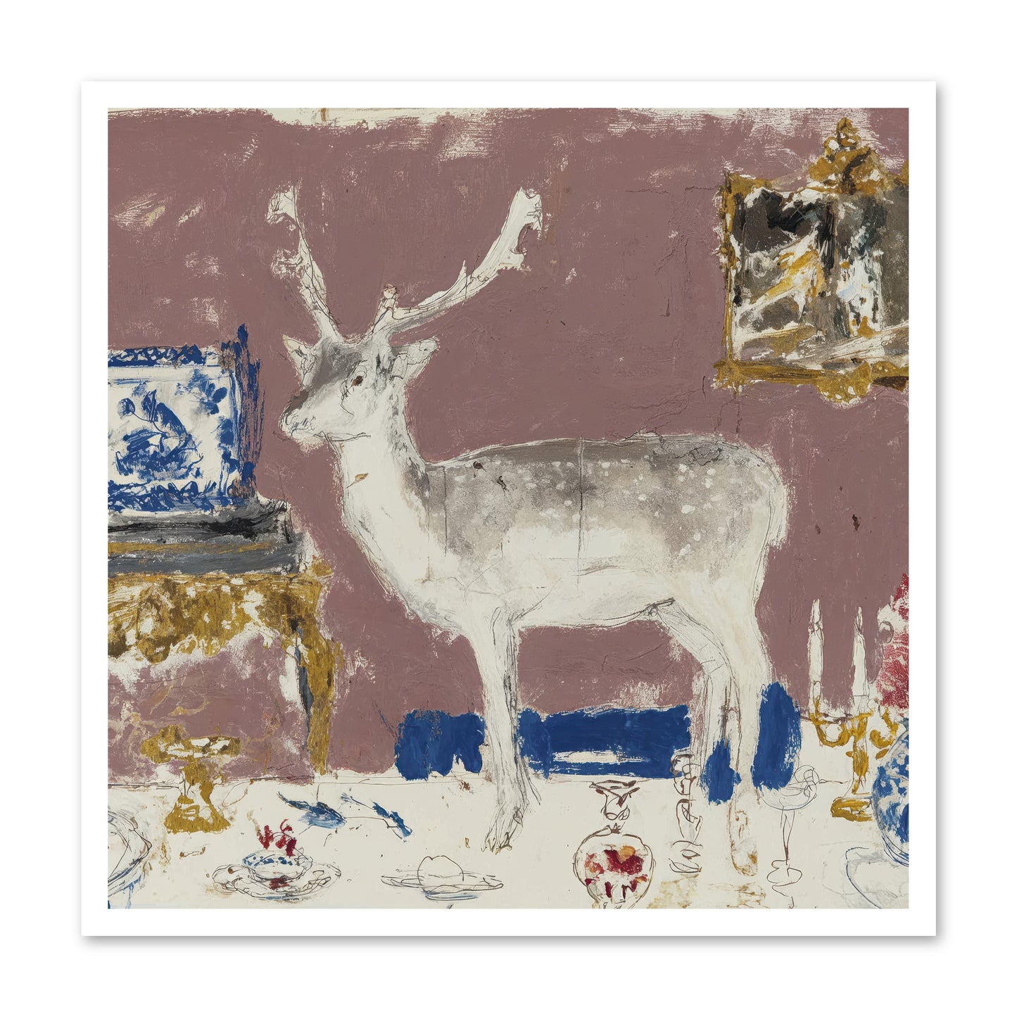 She Pours for Whoever Shows Up -- Paper Print 30x30