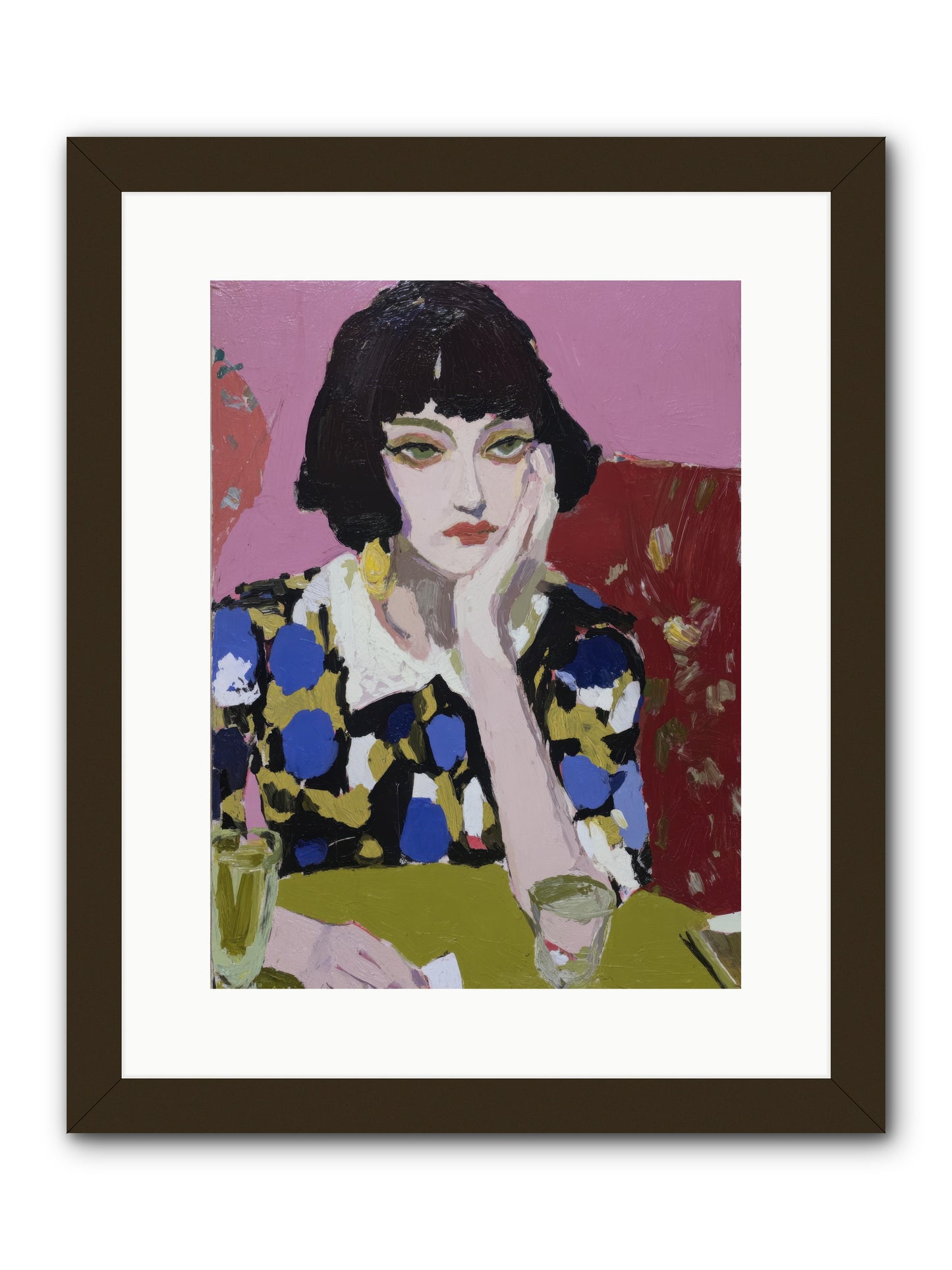 She Reconsidered -- Framed Print - Black 12x16