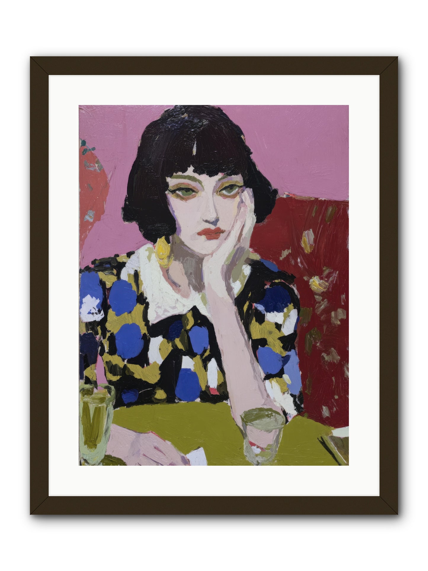 She Reconsidered -- Framed Print - Black 18x24
