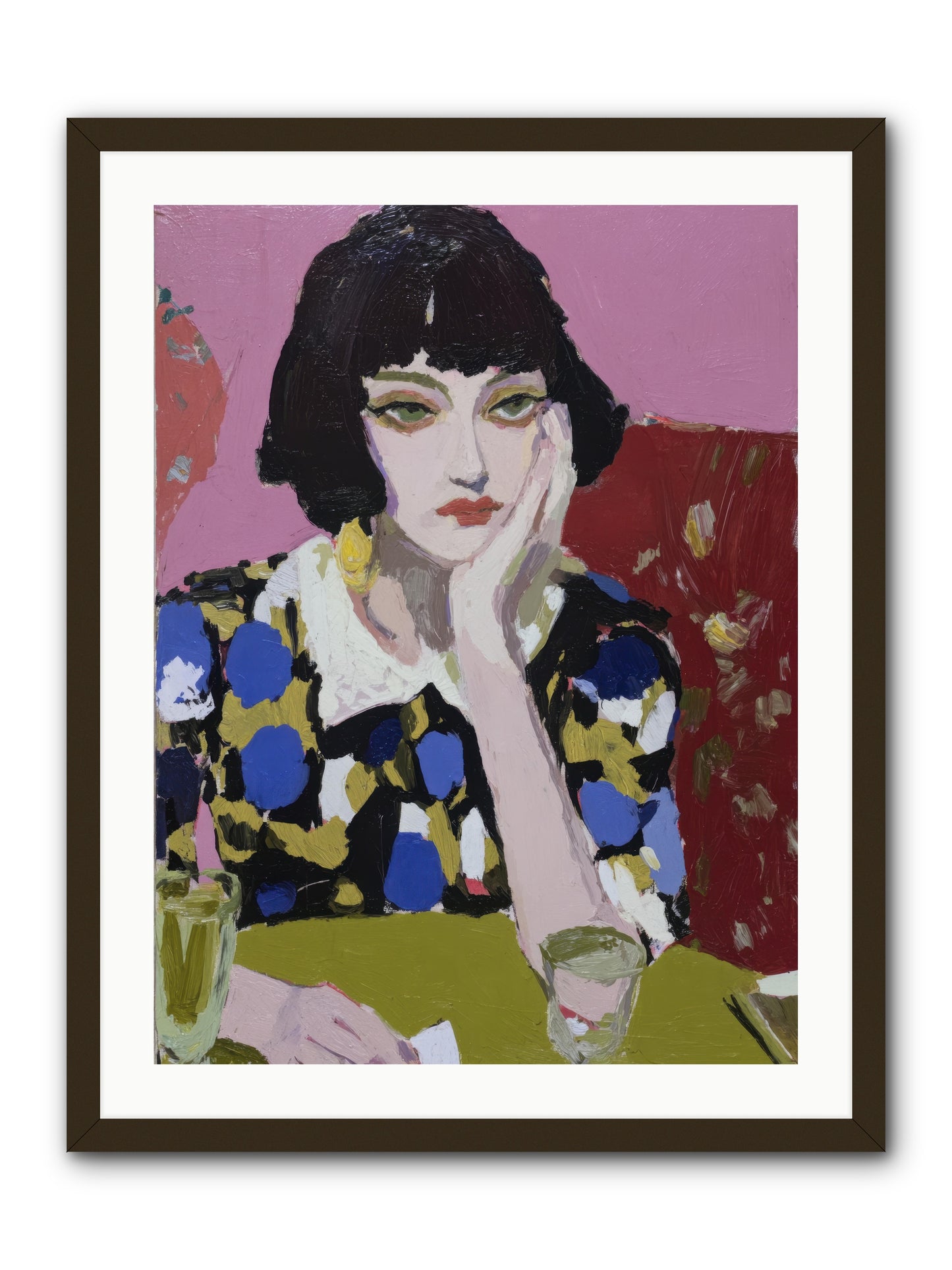 She Reconsidered -- Framed Print - Black 24x32