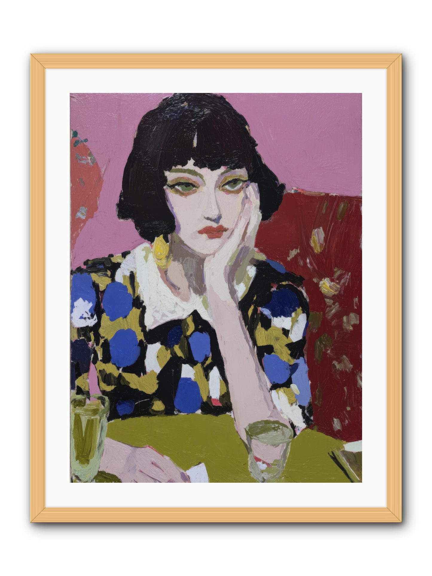 She Reconsidered -- Framed Print - Natural 24x32