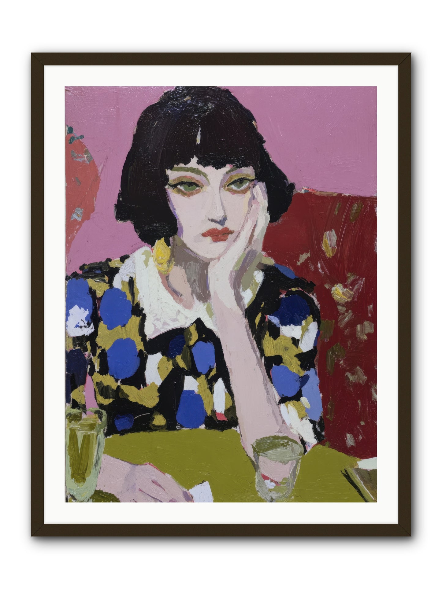 She Reconsidered -- Framed Print - Black 30x40