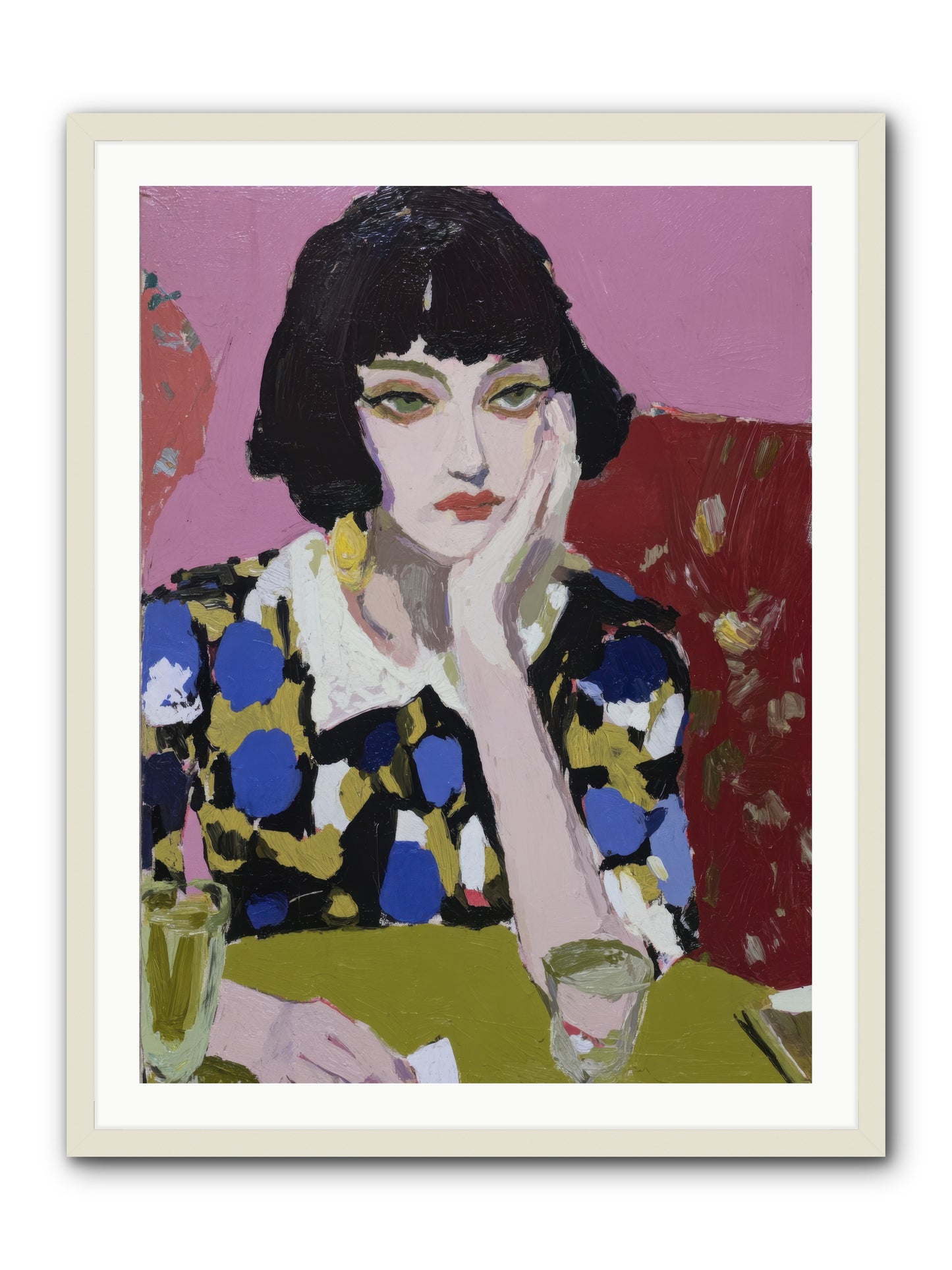 She Reconsidered -- Framed Print - White 30x40