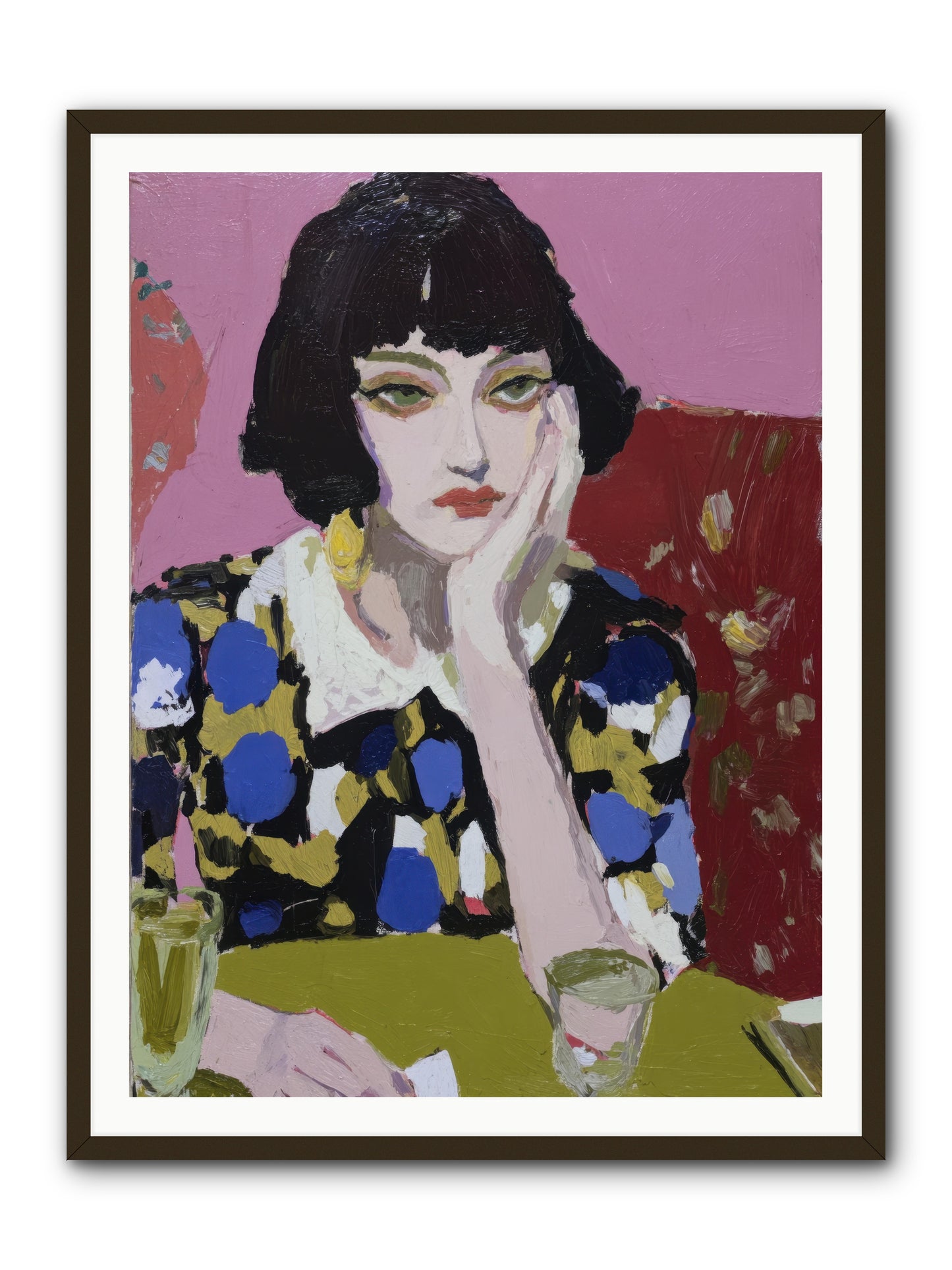 She Reconsidered -- Framed Print - Black 36x48