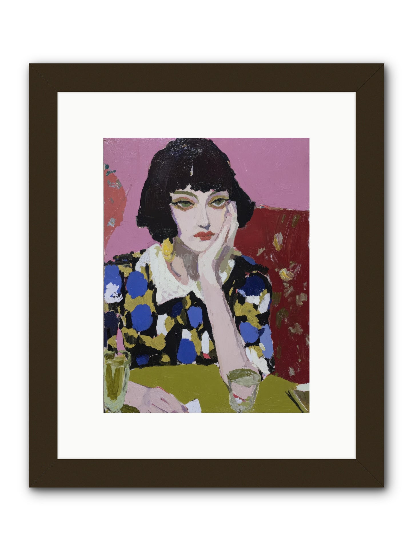 She Reconsidered -- Framed Print - Black 9x12