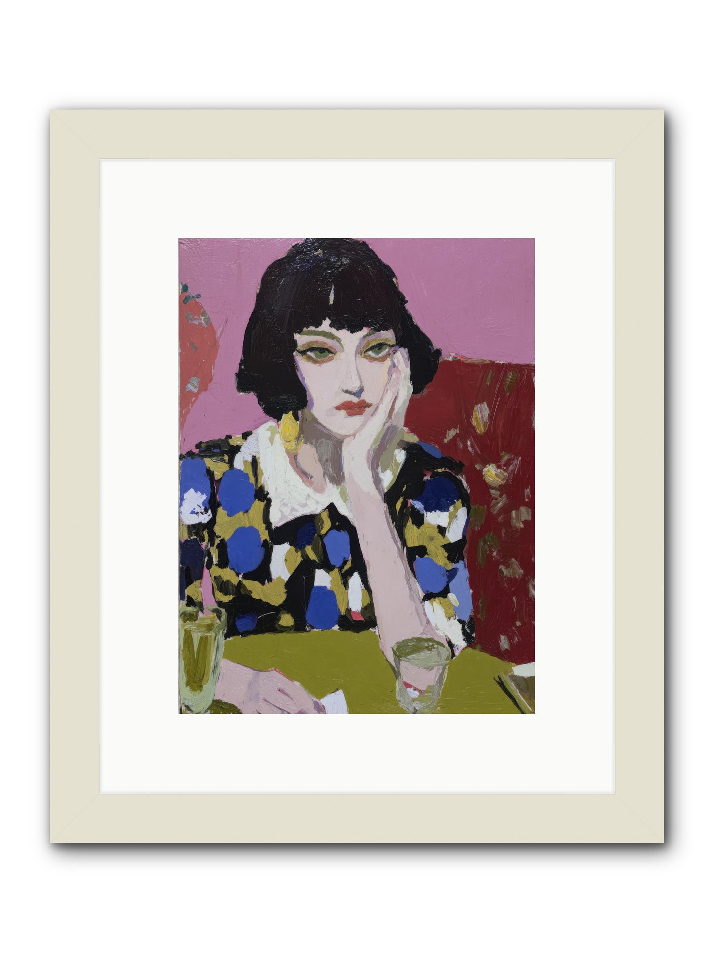 She Reconsidered -- Framed Print - White 9x12