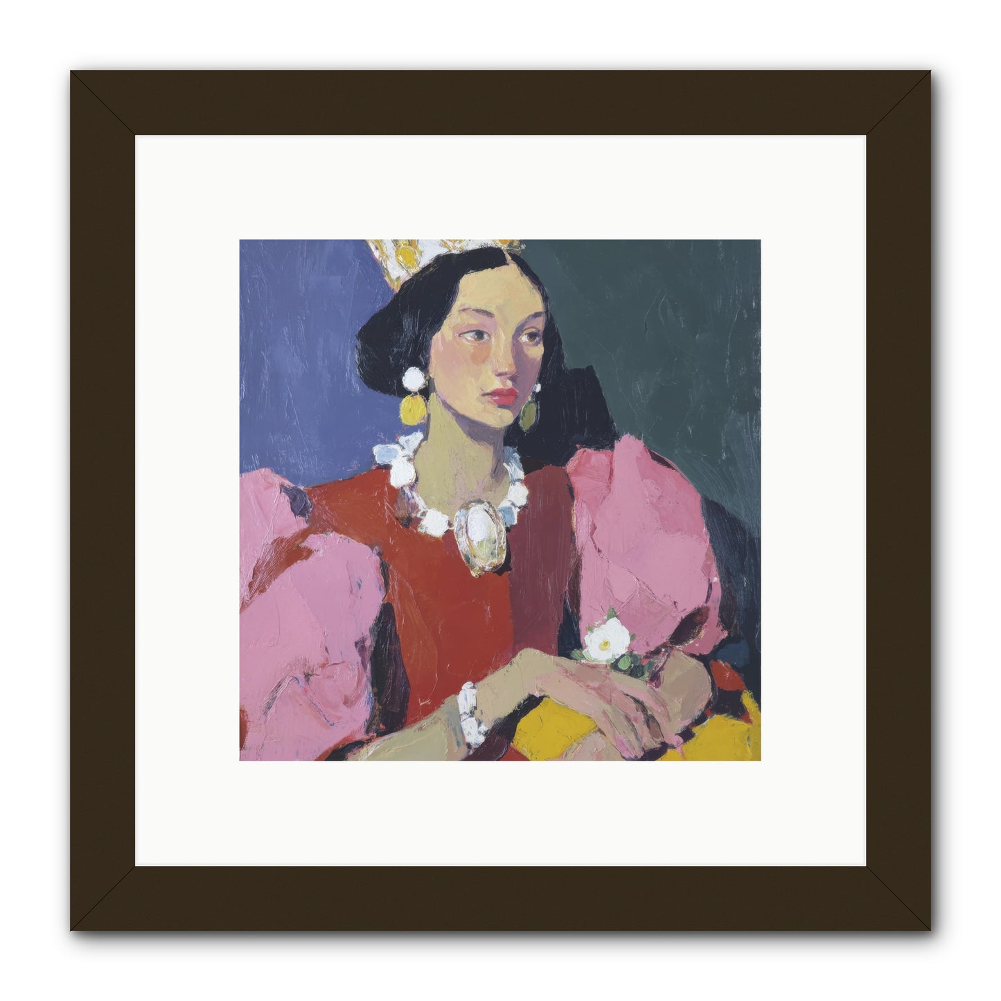 She Stood Apart -- Framed Print - Black 10x10