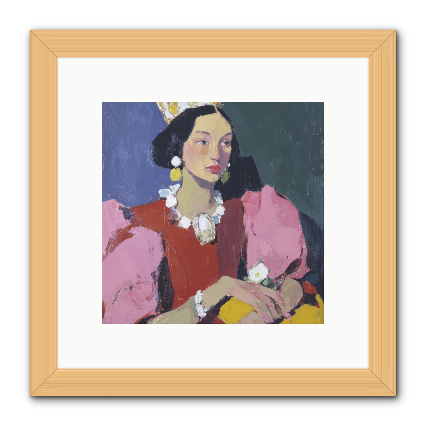 She Stood Apart -- Framed Print - Natural 10x10