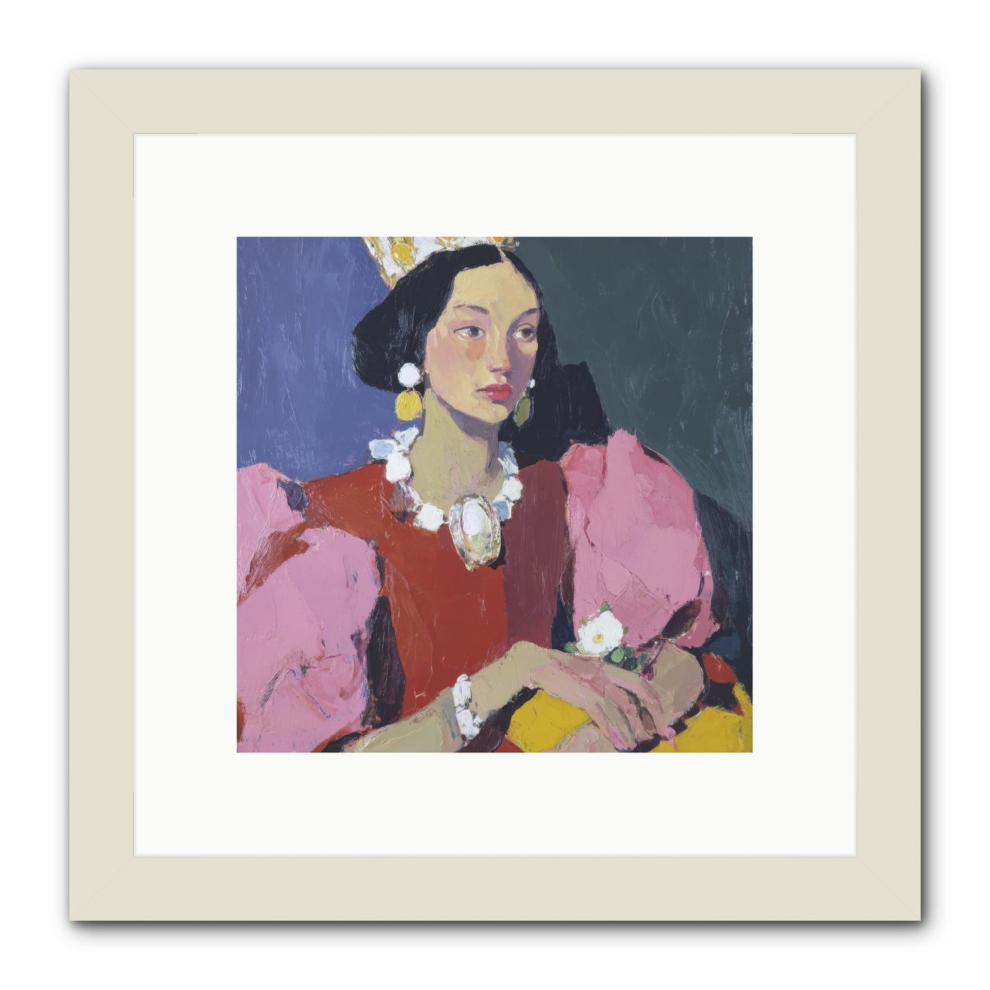 She Stood Apart -- Framed Print - White 10x10