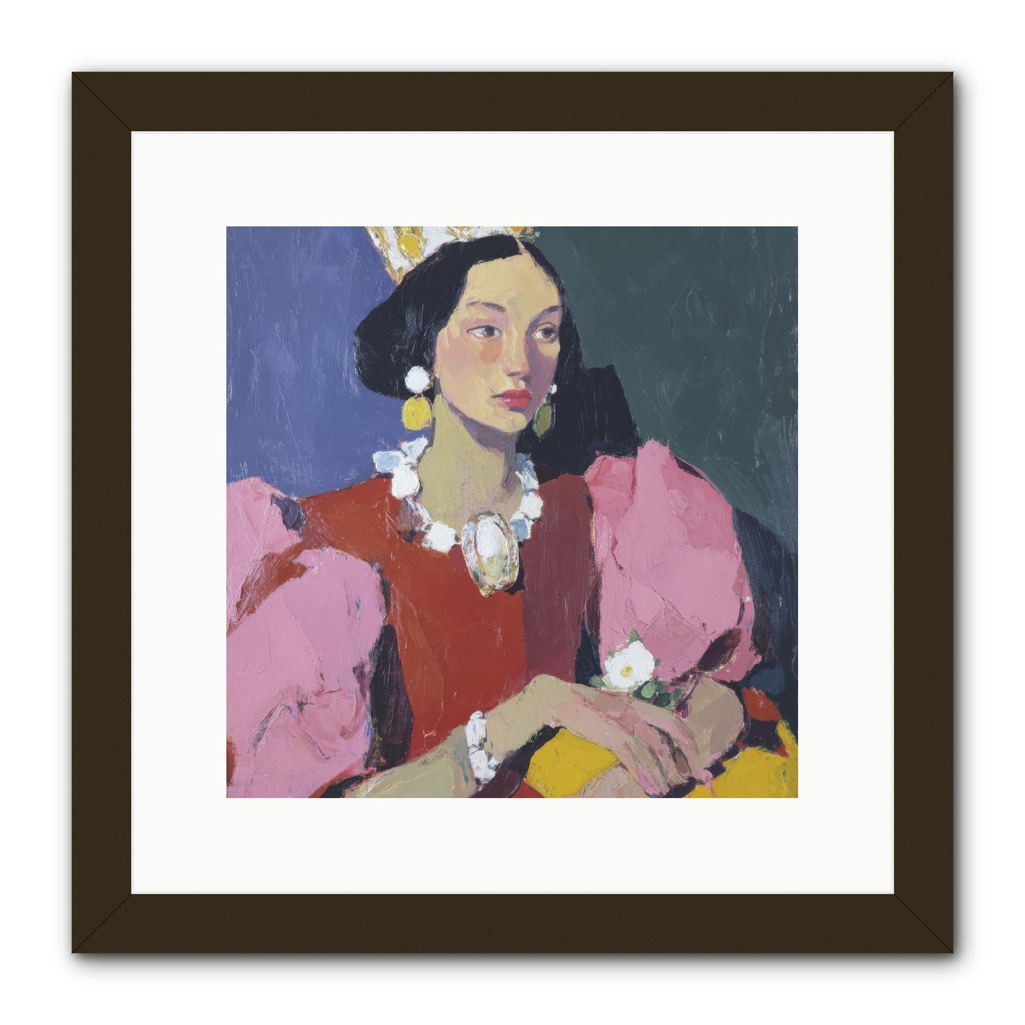 She Stood Apart -- Framed Print - Black 12x12