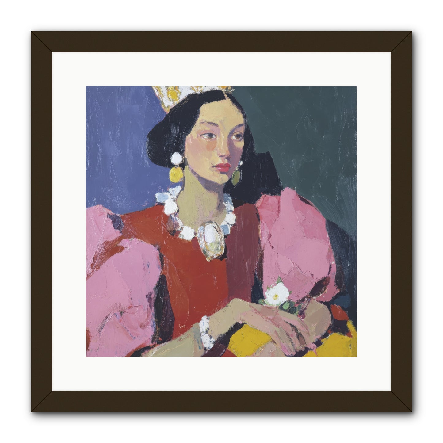 She Stood Apart -- Framed Print - Black 16x16