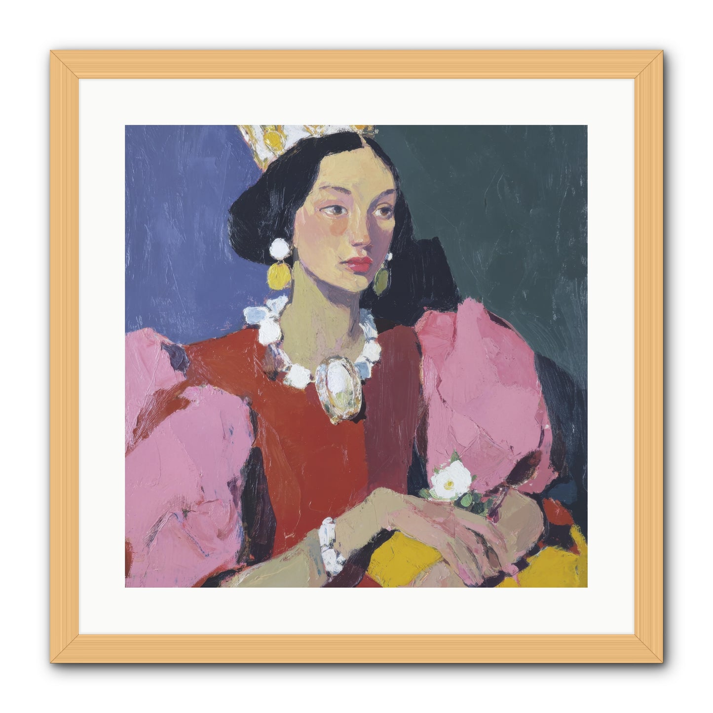 She Stood Apart -- Framed Print - Natural 20x20
