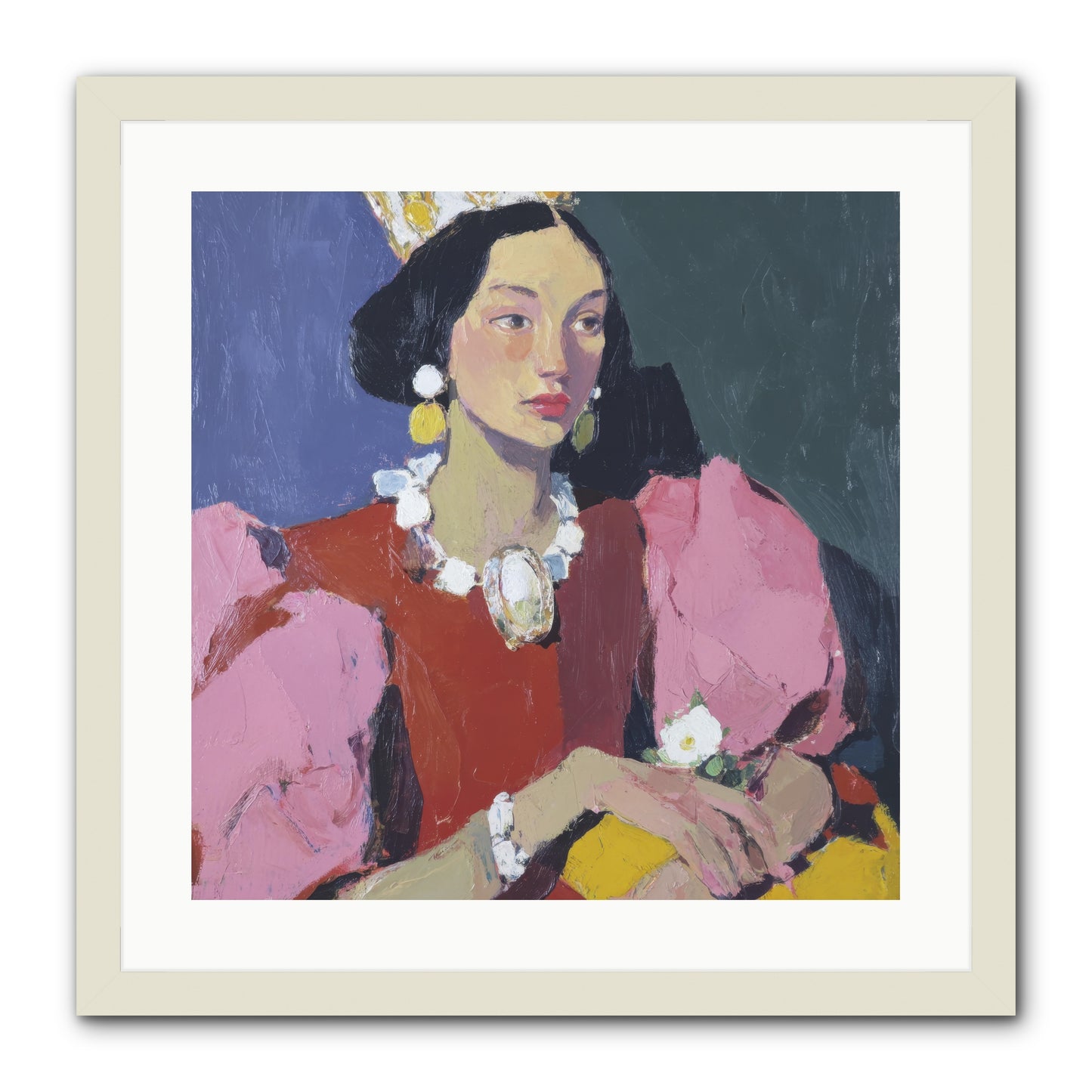 She Stood Apart -- Framed Print - White 20x20