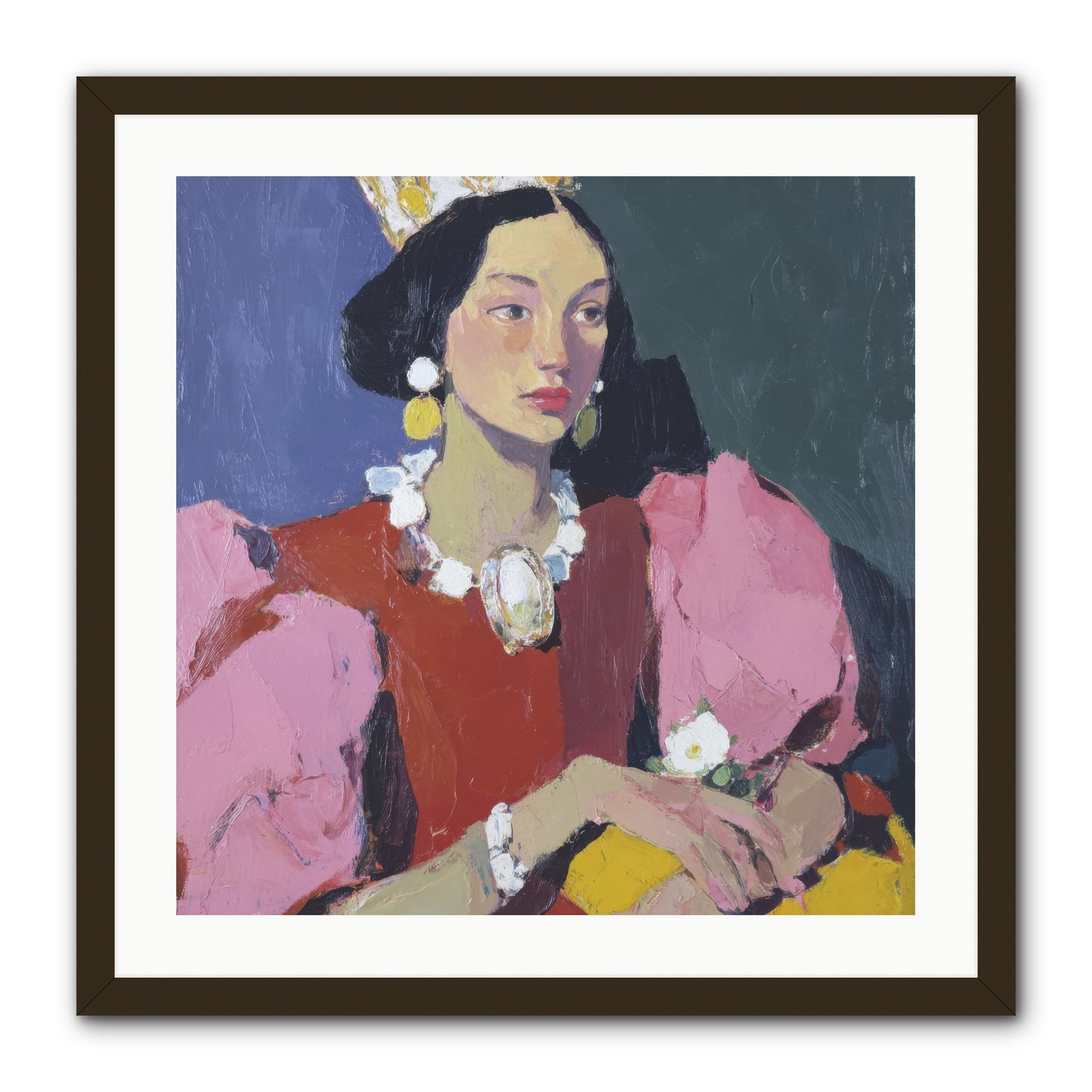 She Stood Apart -- Framed Print - Black 24x24