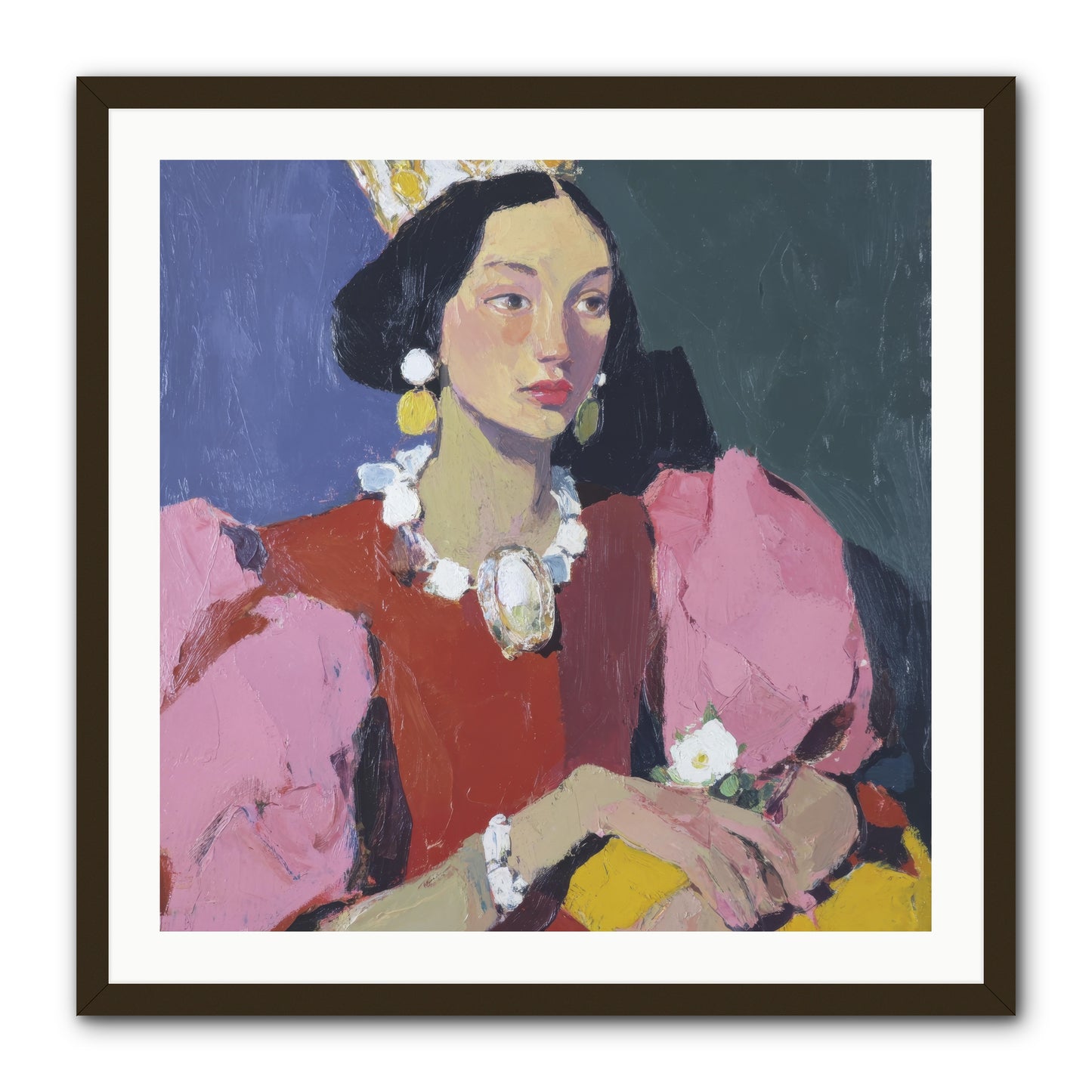 She Stood Apart -- Framed Print - Black 30x30