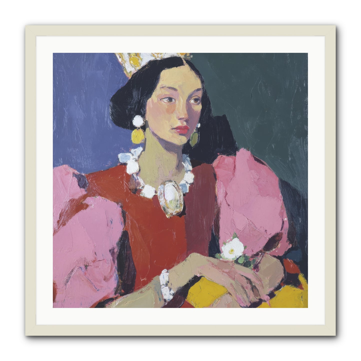 She Stood Apart -- Framed Print - White 30x30