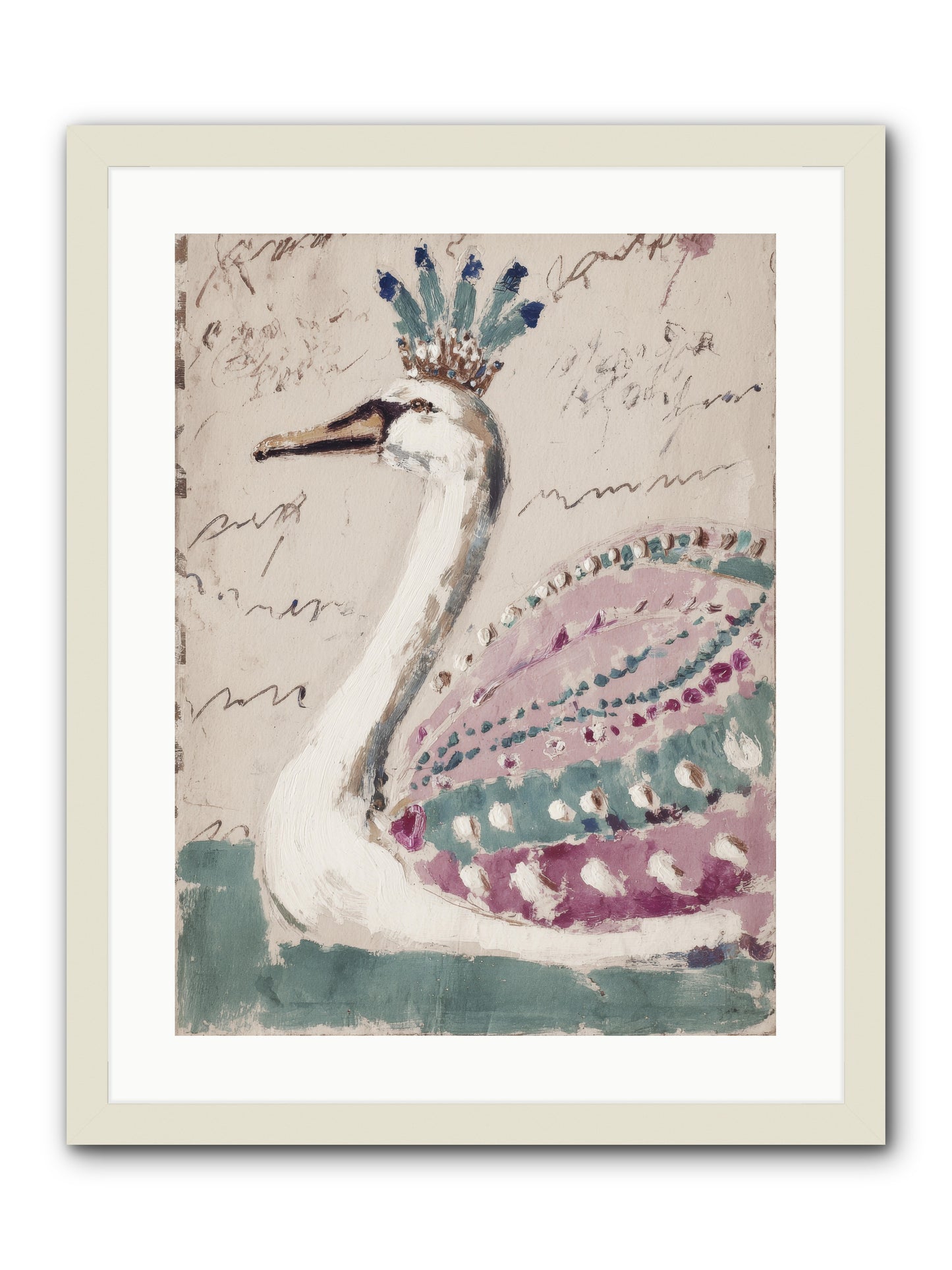 She Suddenly Remembered -- Framed Print - White 18x24