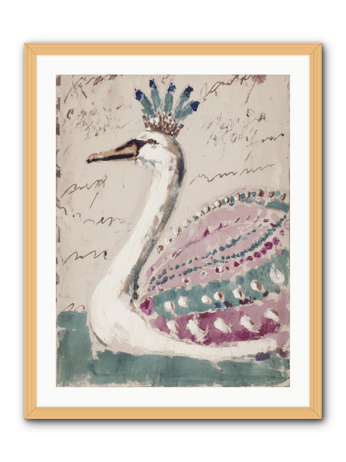 She Suddenly Remembered -- Framed Print - Natural 24x32