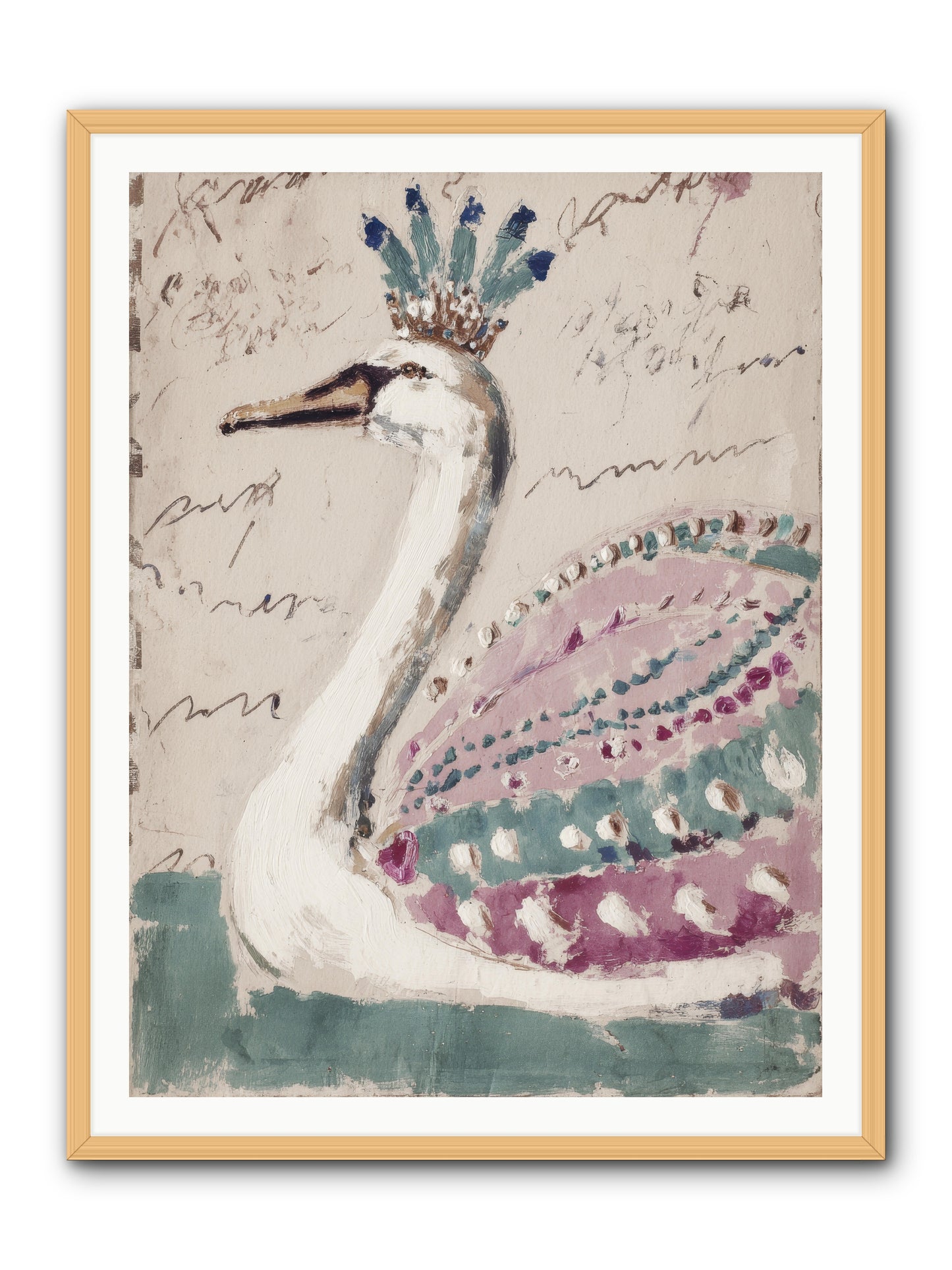 She Suddenly Remembered -- Framed Print - Natural 36x48