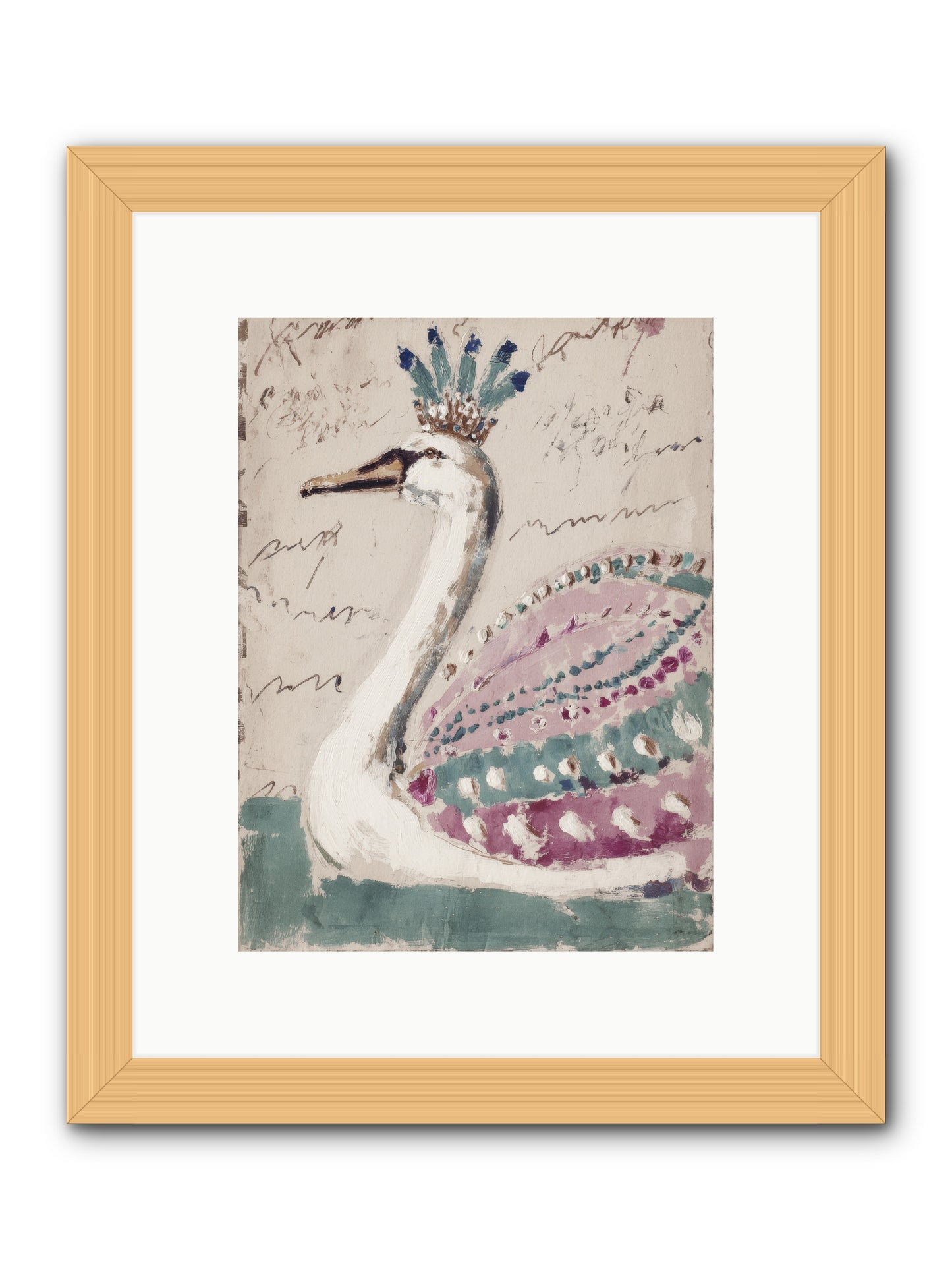 She Suddenly Remembered -- Framed Print - Natural 9x12