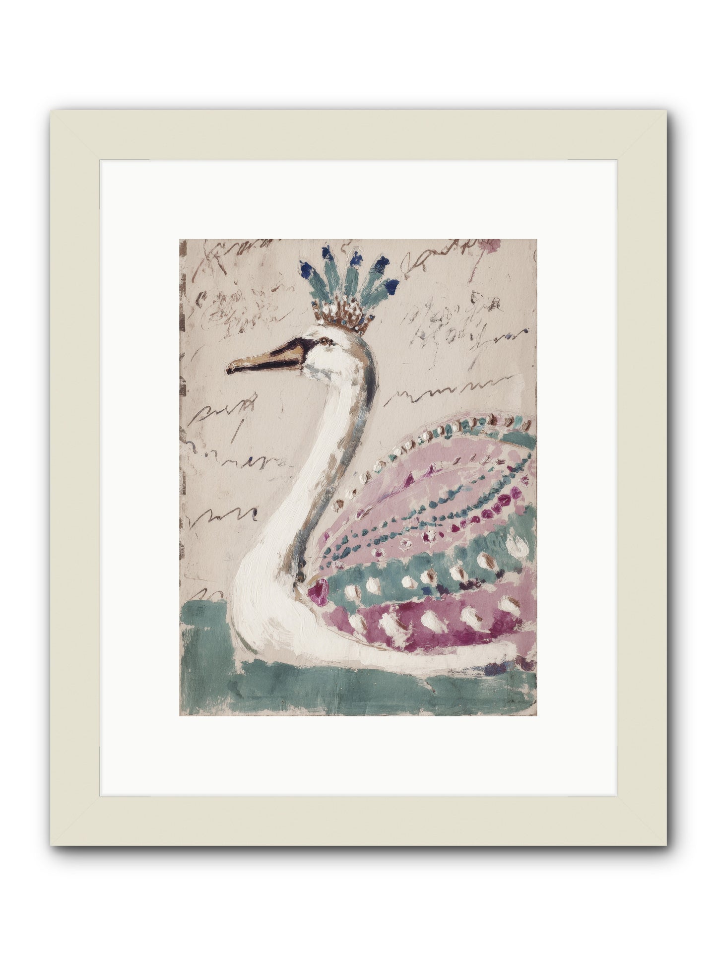 She Suddenly Remembered -- Framed Print - White 9x12