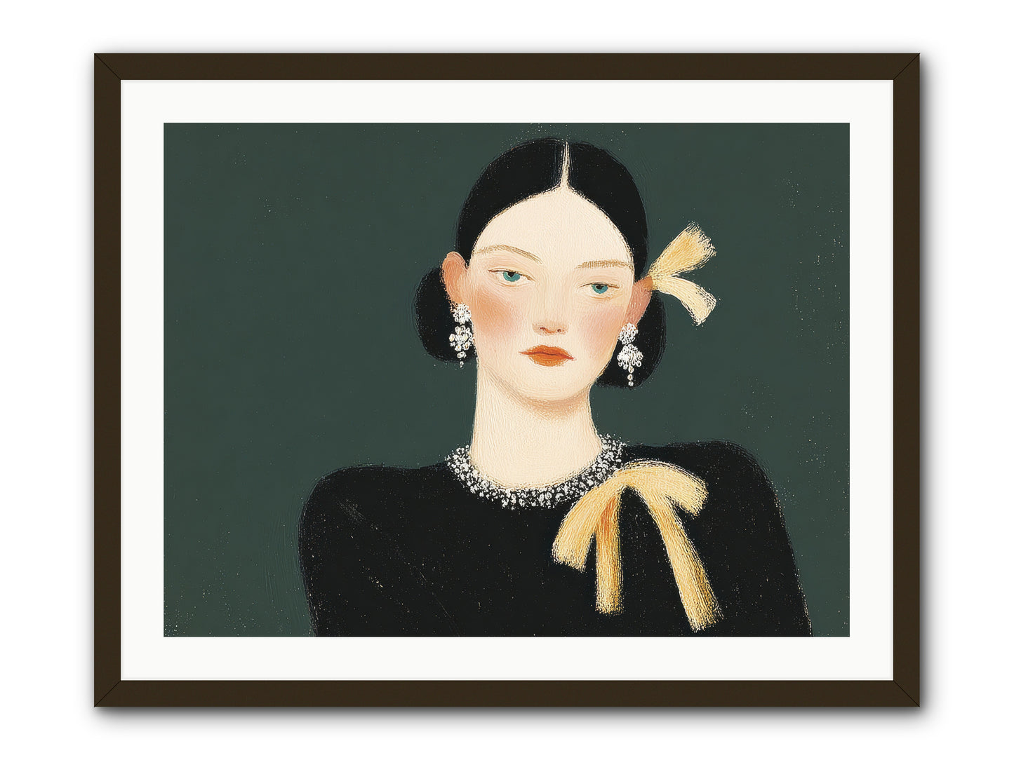 She Tied It Twice -- Framed Print - Black 32x24