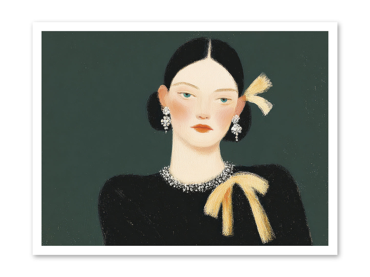 She Tied It Twice -- Loose Canvas Print 32x24