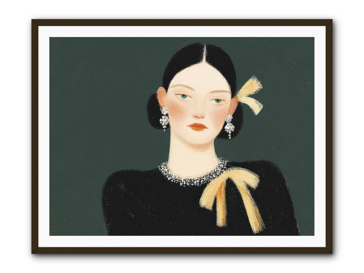 She Tied It Twice -- Framed Print - Black 48x36