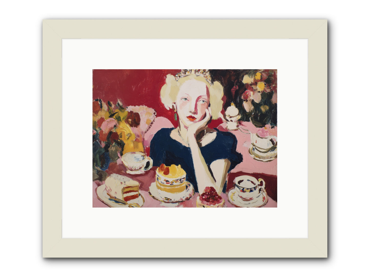 She Waited -- Framed Print - White 12x9