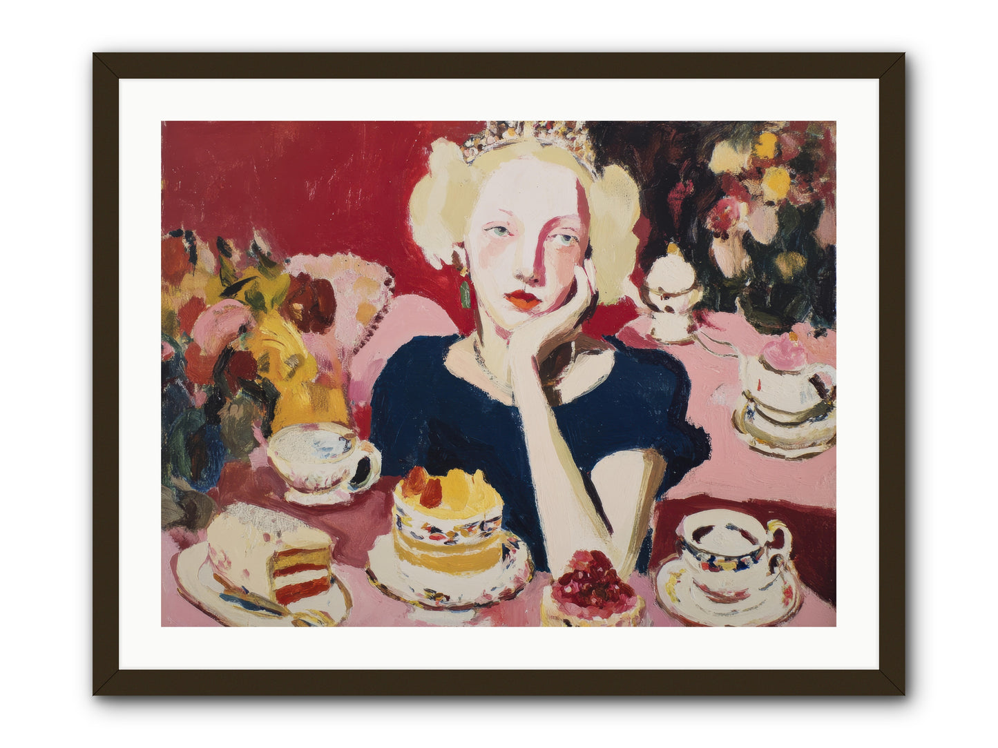 She Waited -- Framed Print - Black 32x24