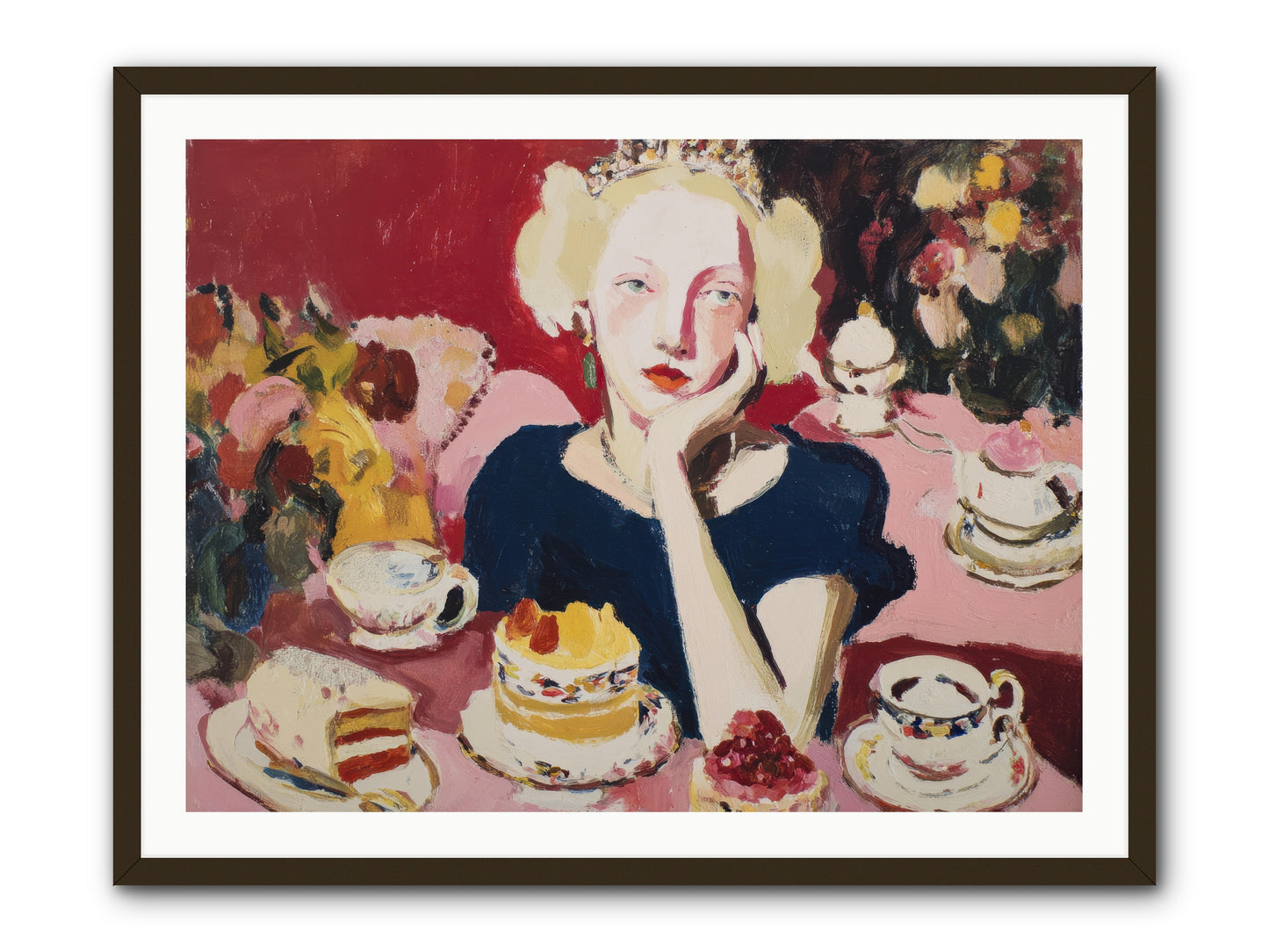 She Waited -- Framed Print - Black 40x30