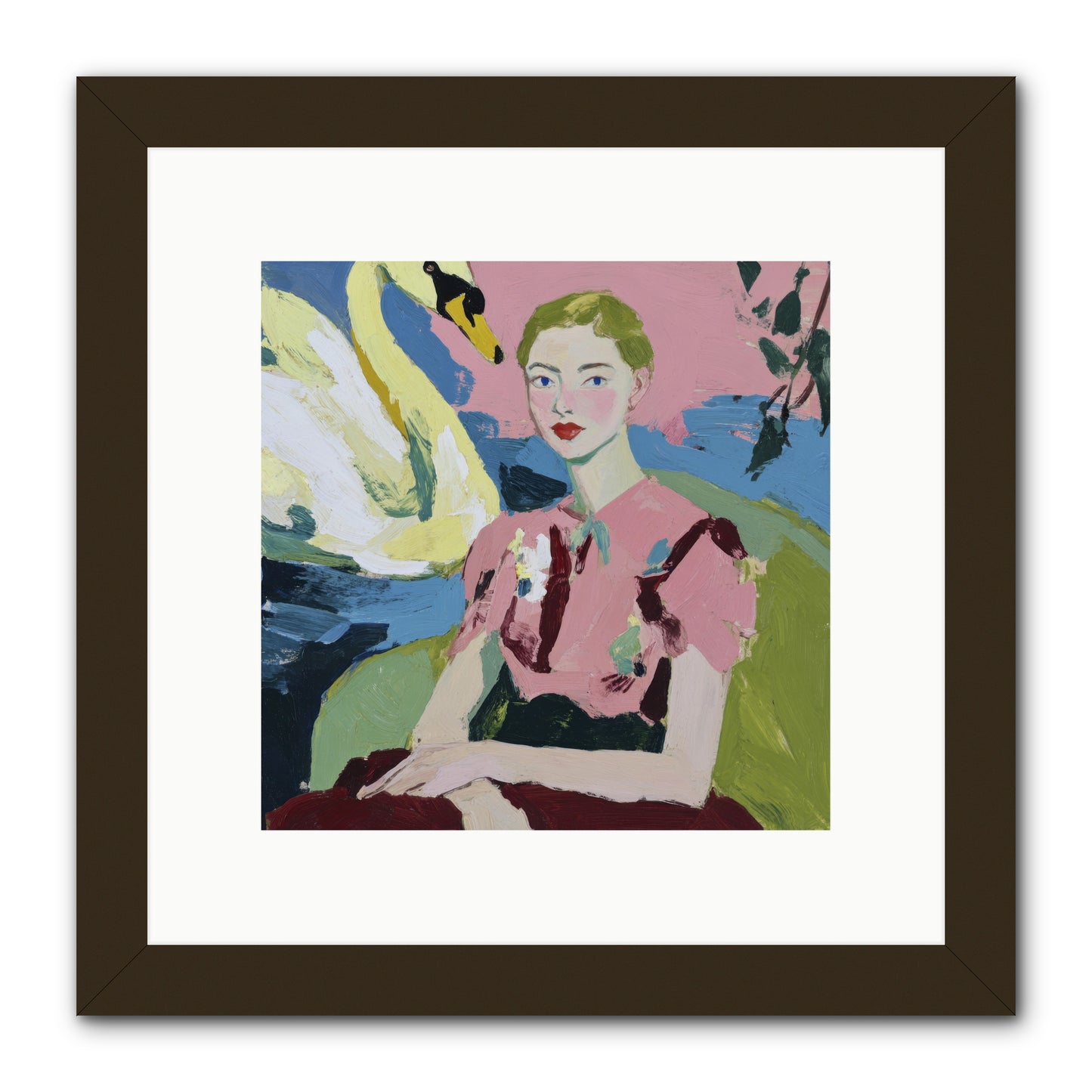 She Waited There -- Framed Print - Black 10x10