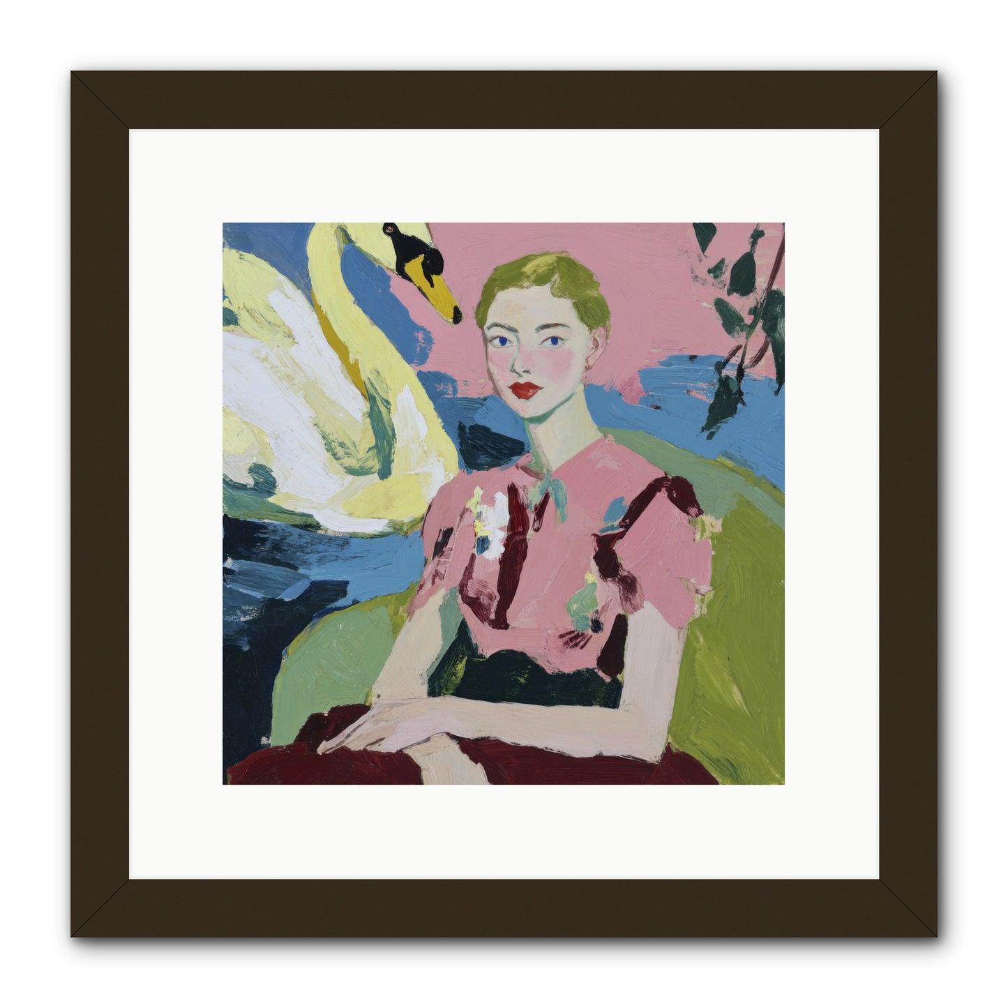 She Waited There -- Framed Print - Black 12x12