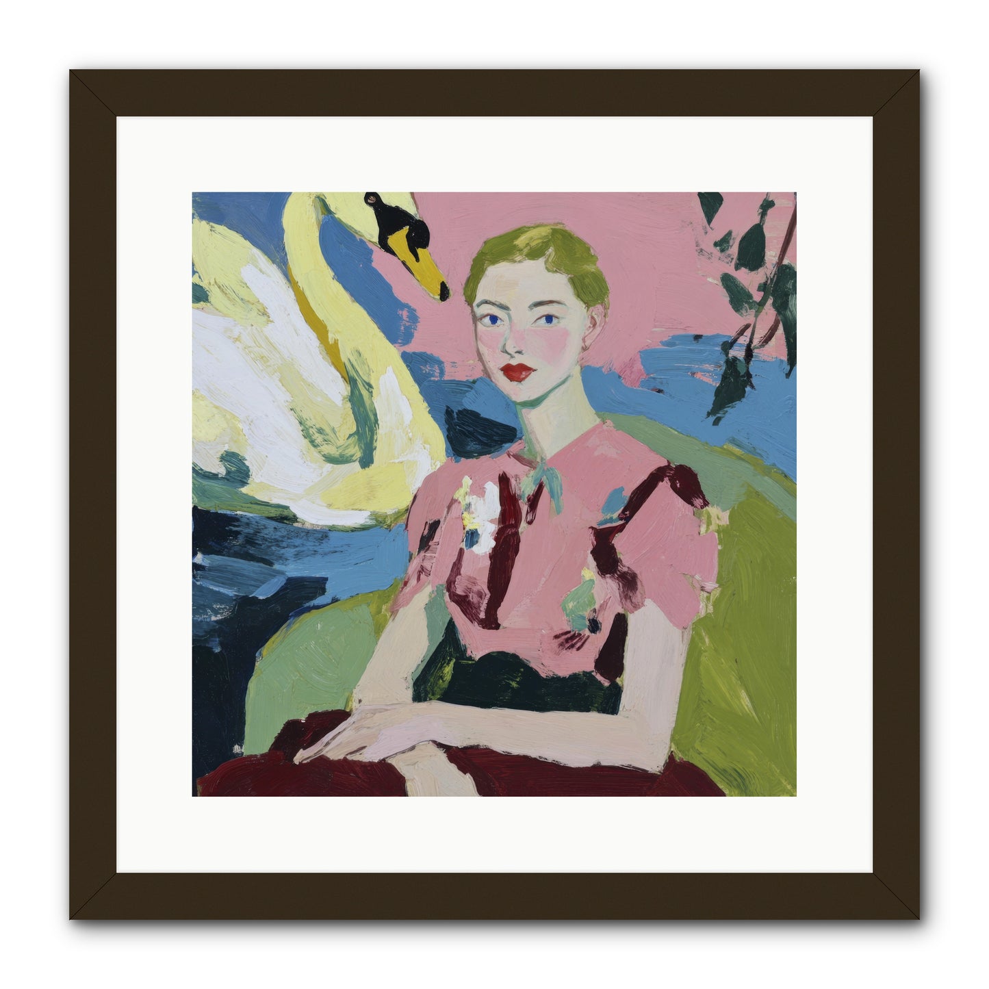 She Waited There -- Framed Print - Black 16x16