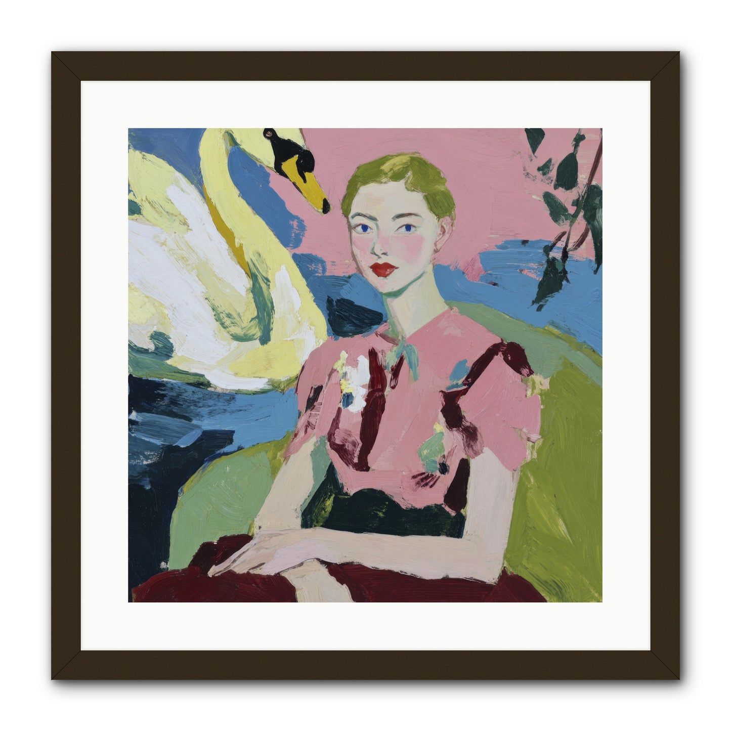 She Waited There -- Framed Print - Black 20x20