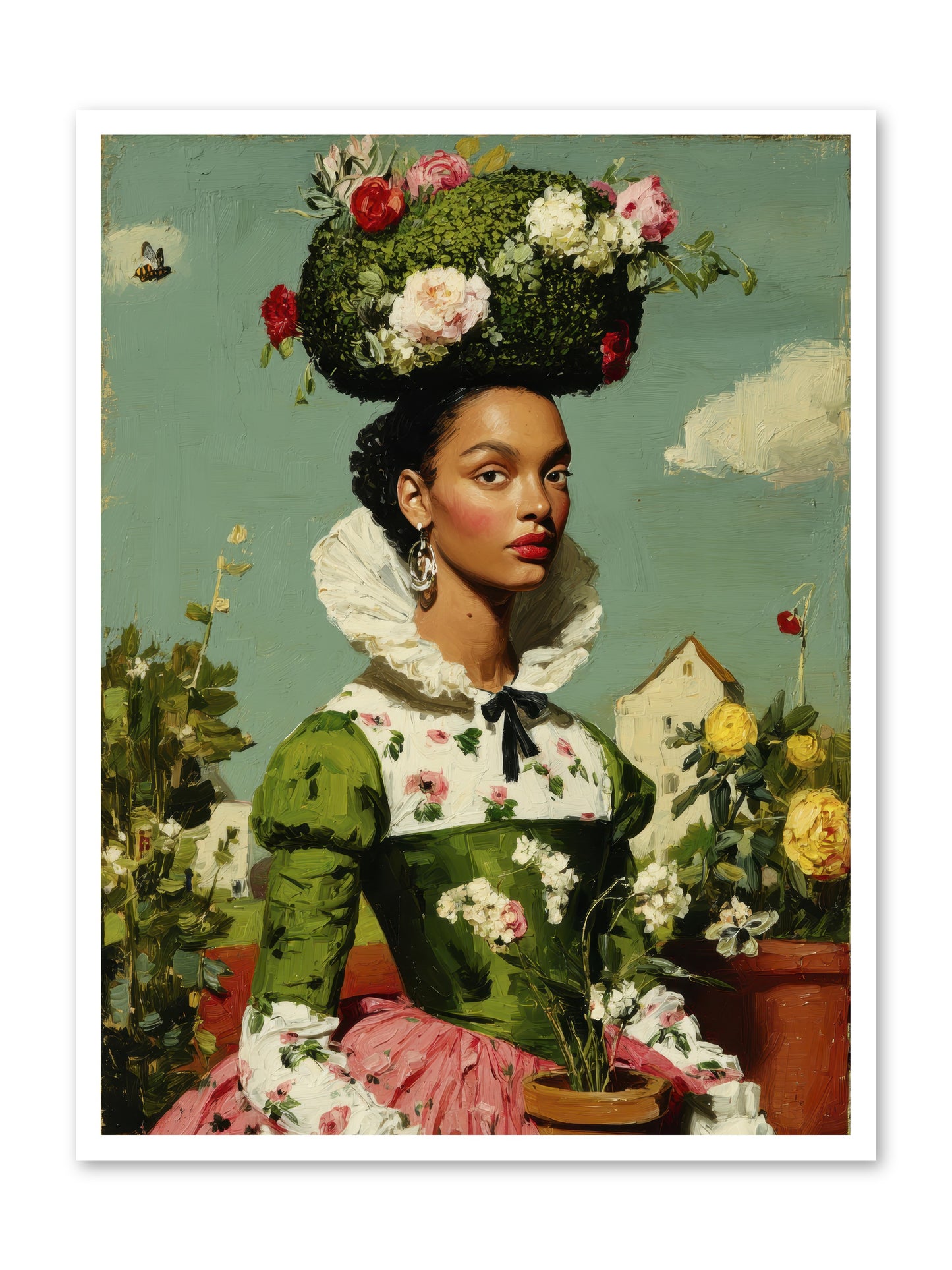 She Wore Her Garden -- Paper Print 30x40