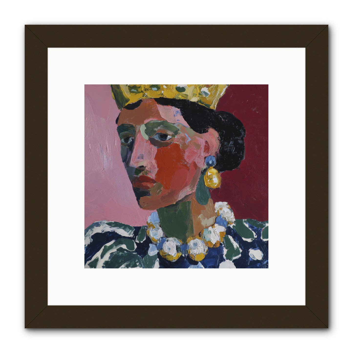 She Wore It All -- Framed Print - Black 10x10
