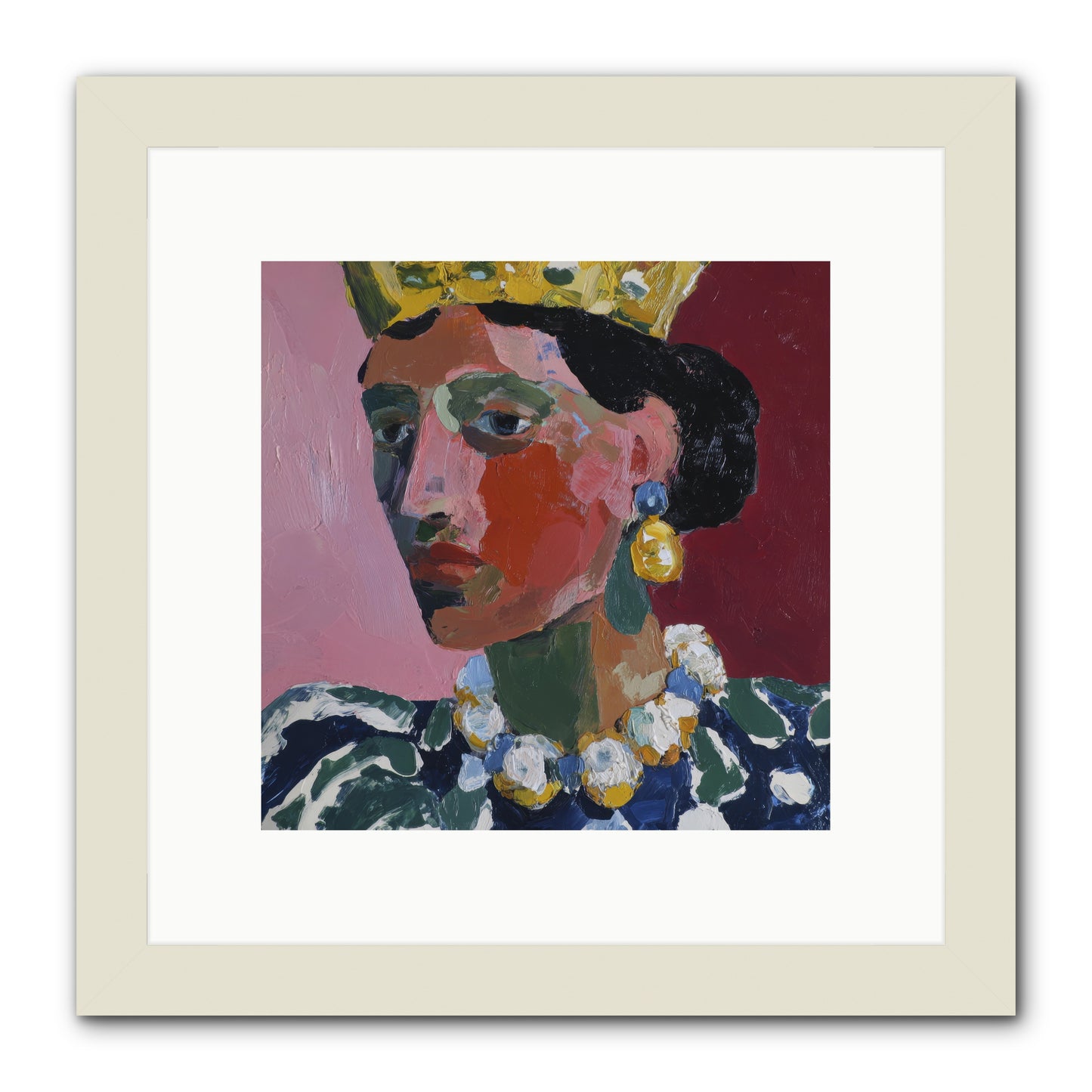 She Wore It All -- Framed Print - White 10x10