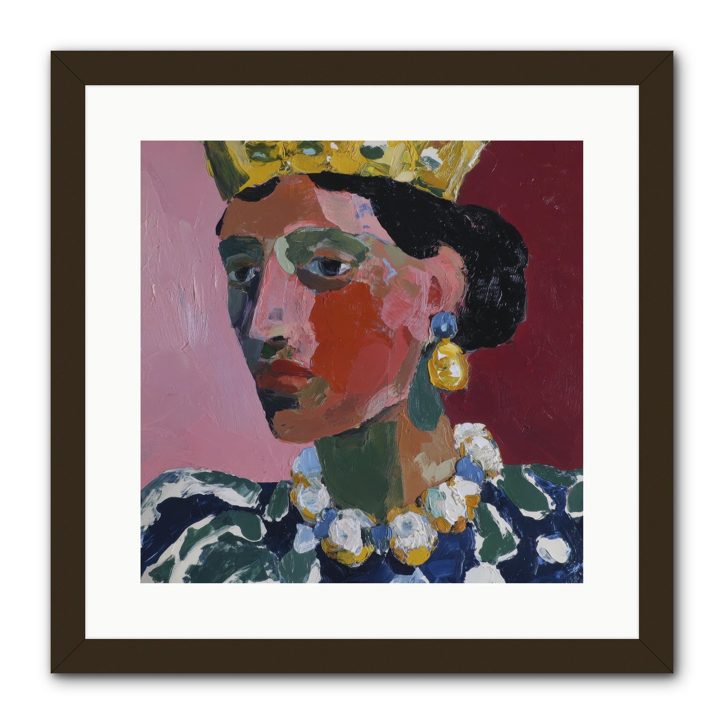 She Wore It All -- Framed Print - Black 16x16