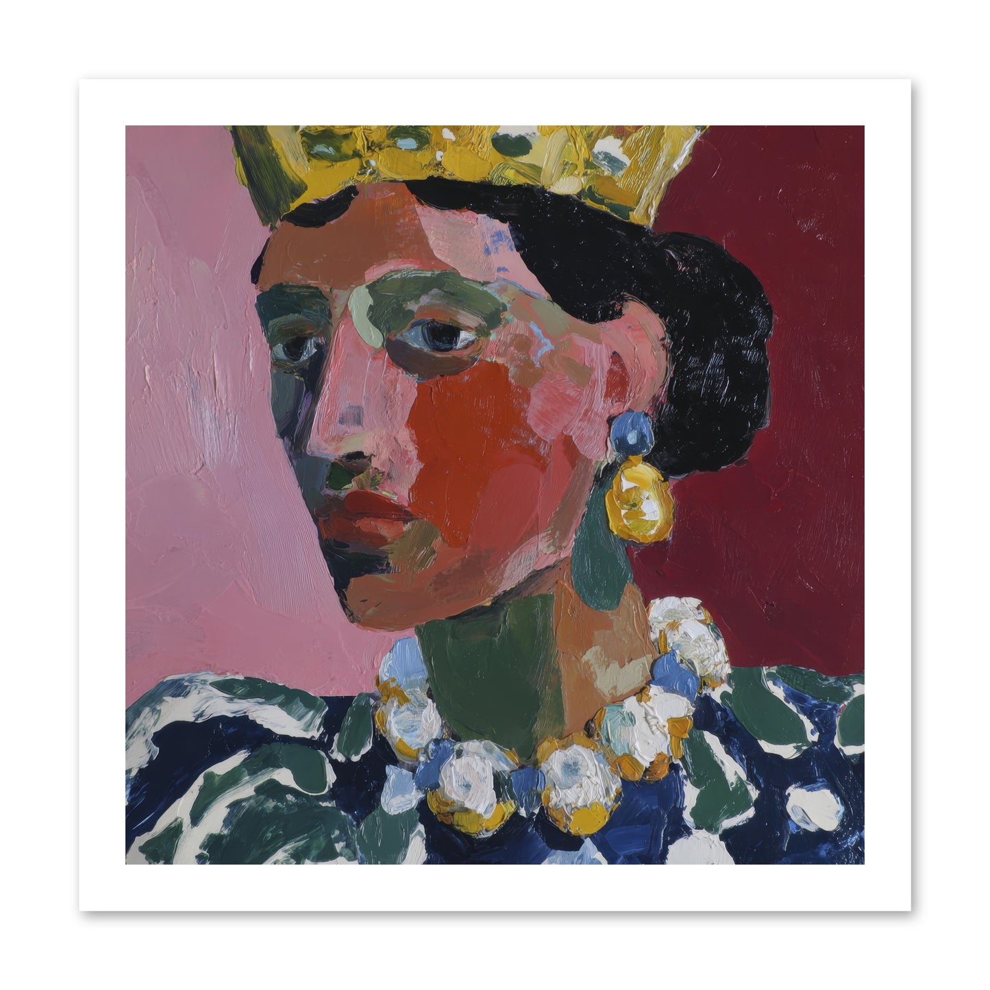 She Wore It All -- Loose Canvas Print 16x16