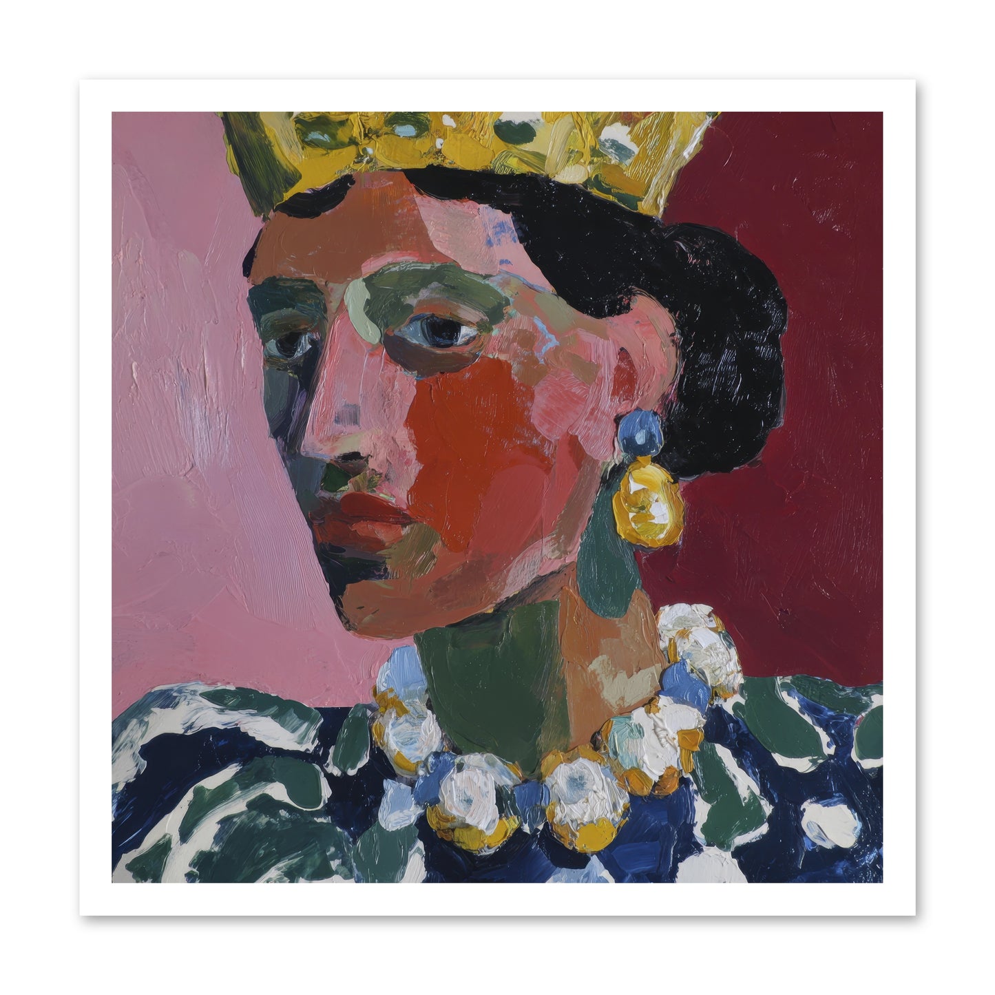 She Wore It All -- Loose Canvas Print 24x24