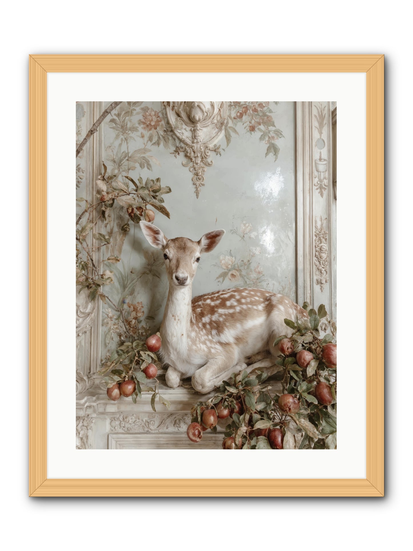 She held our secrets -- Framed Print - Natural 18x24
